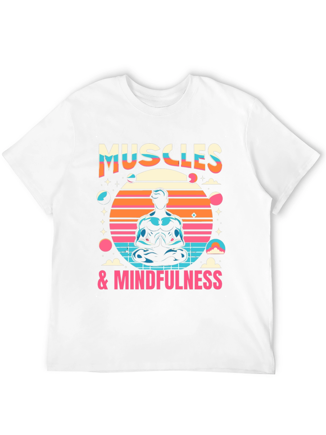 Muscles & Mindfulness T-Shirt - Fitness Meditation Tee