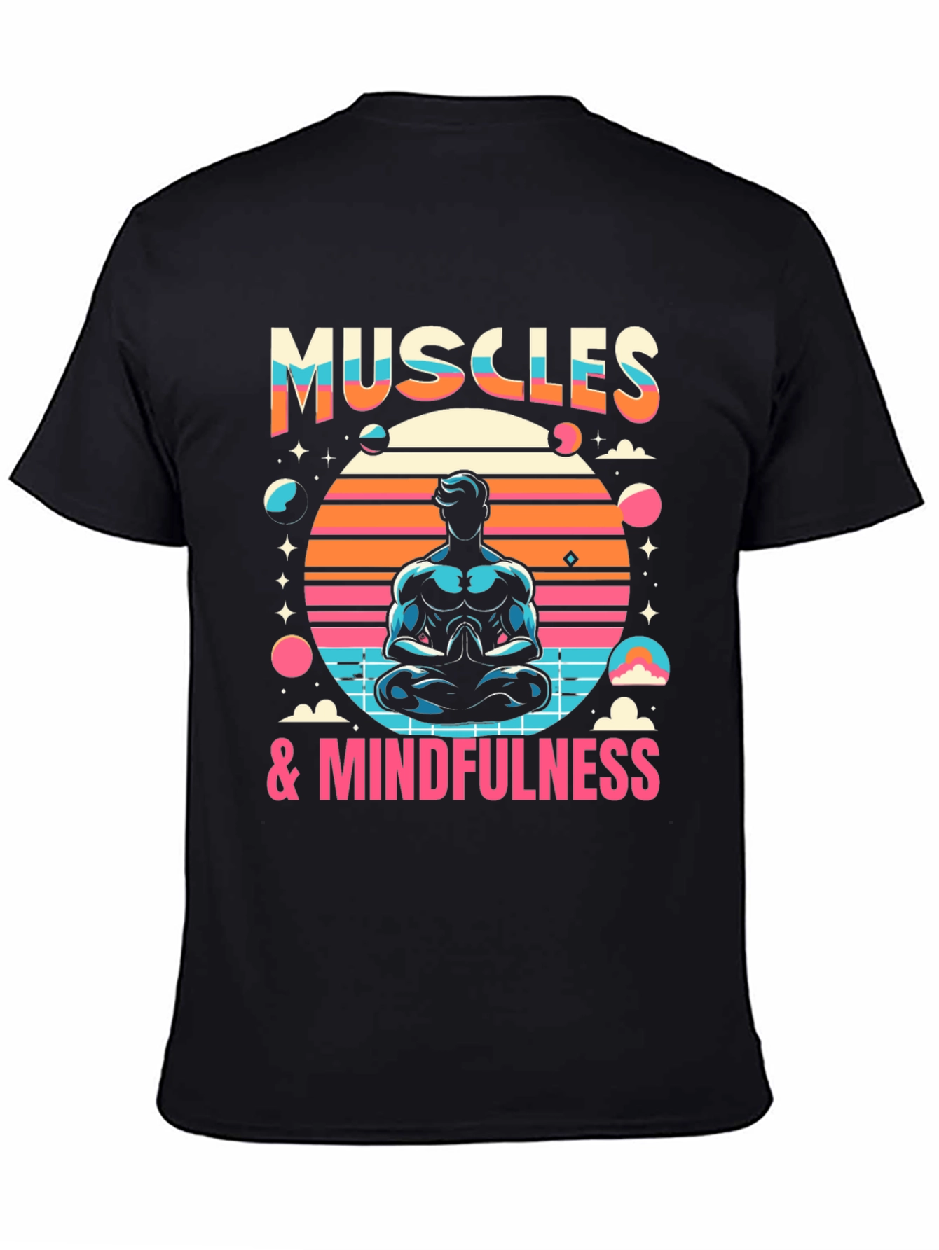 Muscles & Mindfulness T-Shirt - Fitness Meditation Tee
