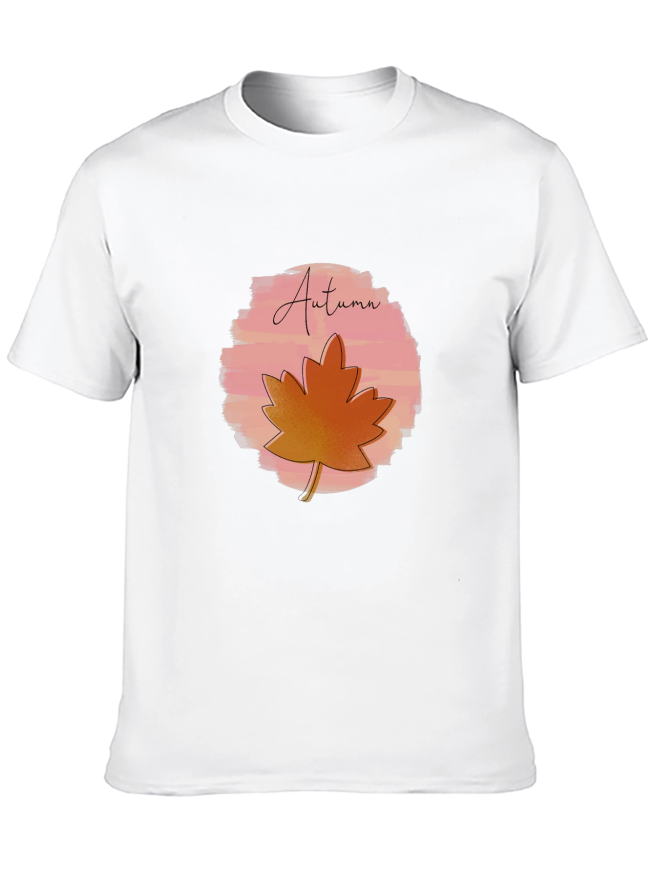 Autumn Leaf Graphic Black T-Shirt