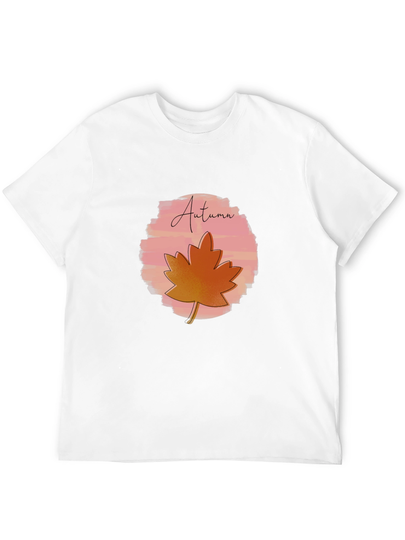 Autumn Leaf Graphic Black T-Shirt