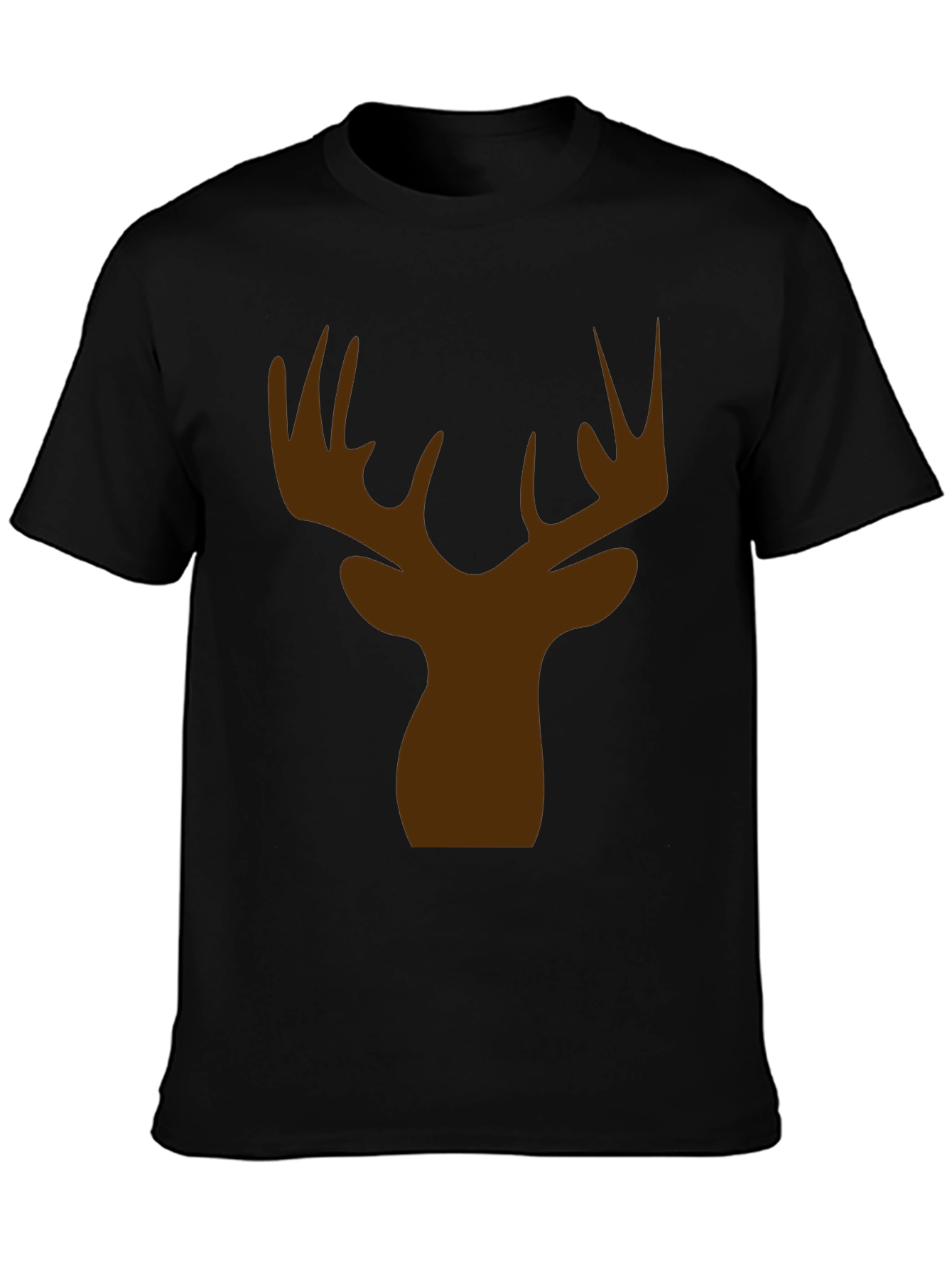 Mens Black Deer Silhouette T-Shirt