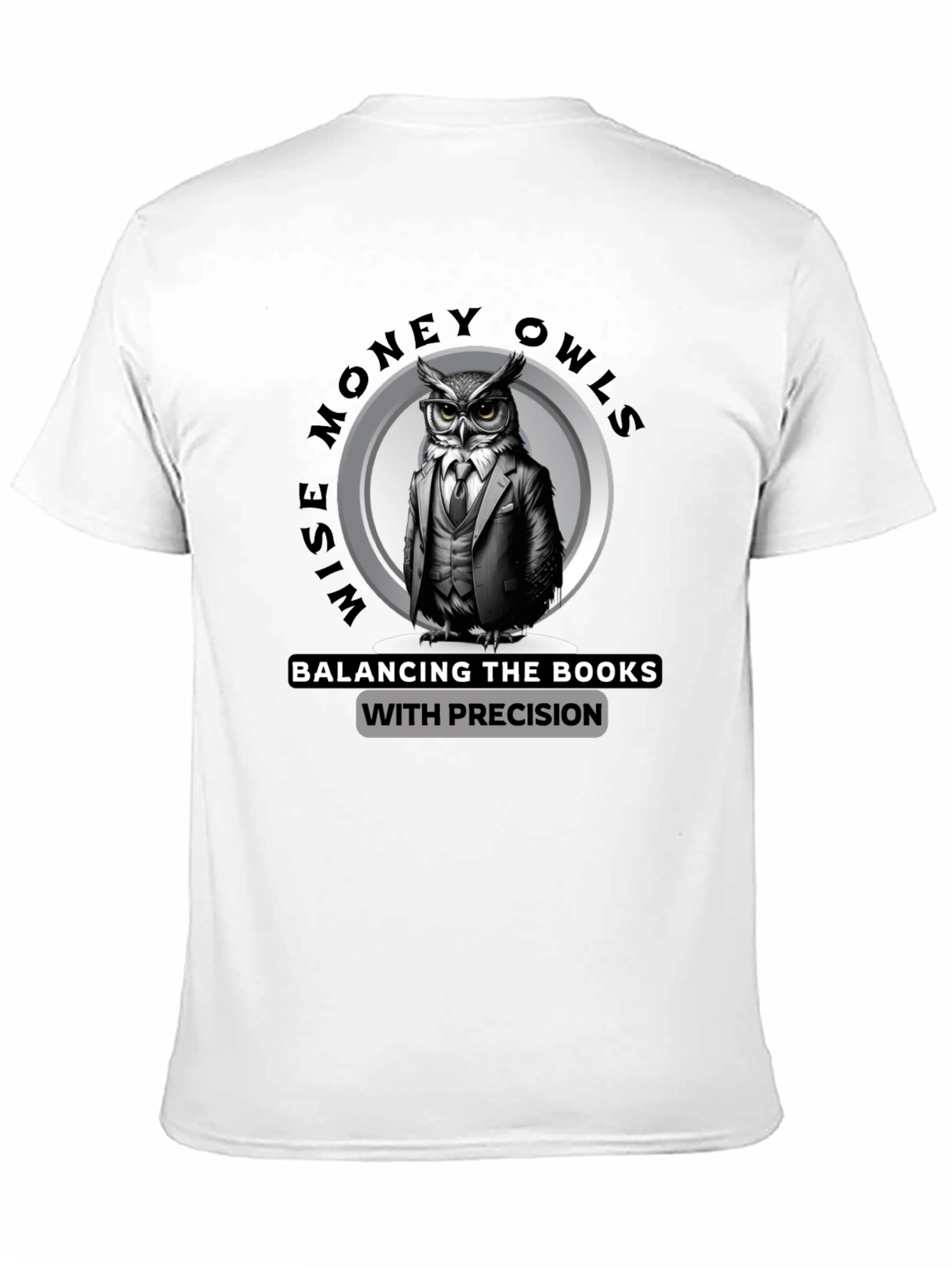 Wise Money Owls T-Shirt - Balancing Books With Precision