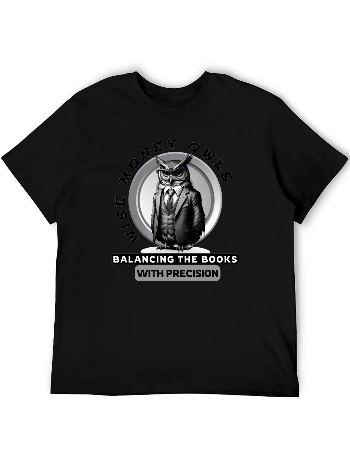 Wise Money Owls T-Shirt - Balancing Books With Precision