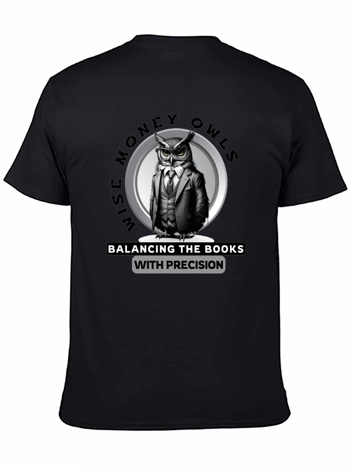 Wise Money Owls T-Shirt - Balancing Books With Precision