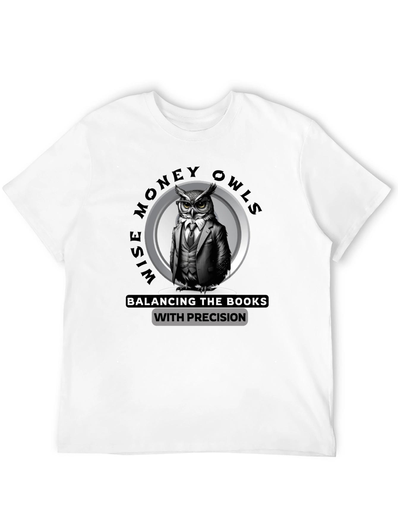 Wise Money Owls T-Shirt - Balancing Books With Precision