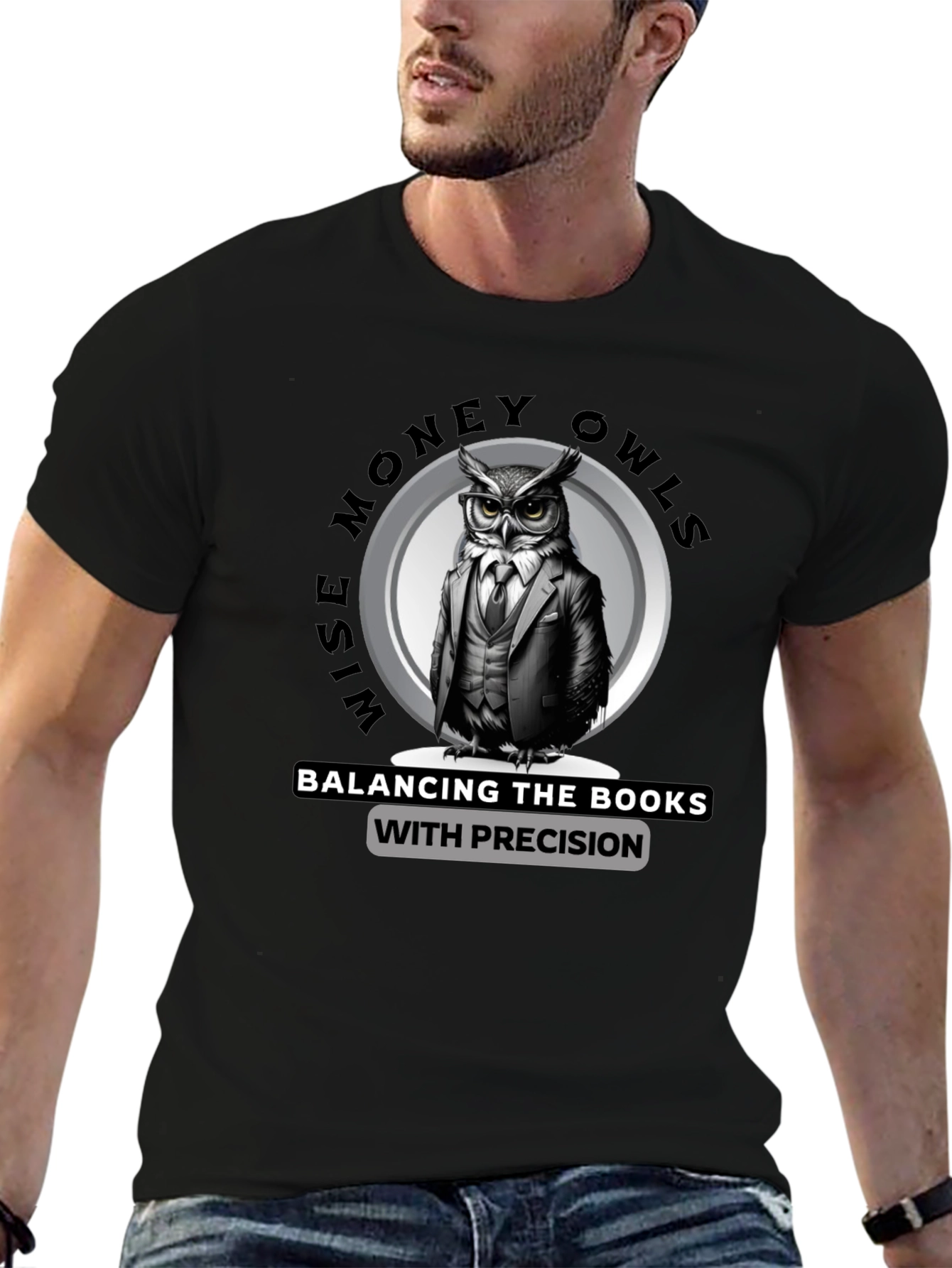 Wise Money Owls T-Shirt - Balancing Books With Precision