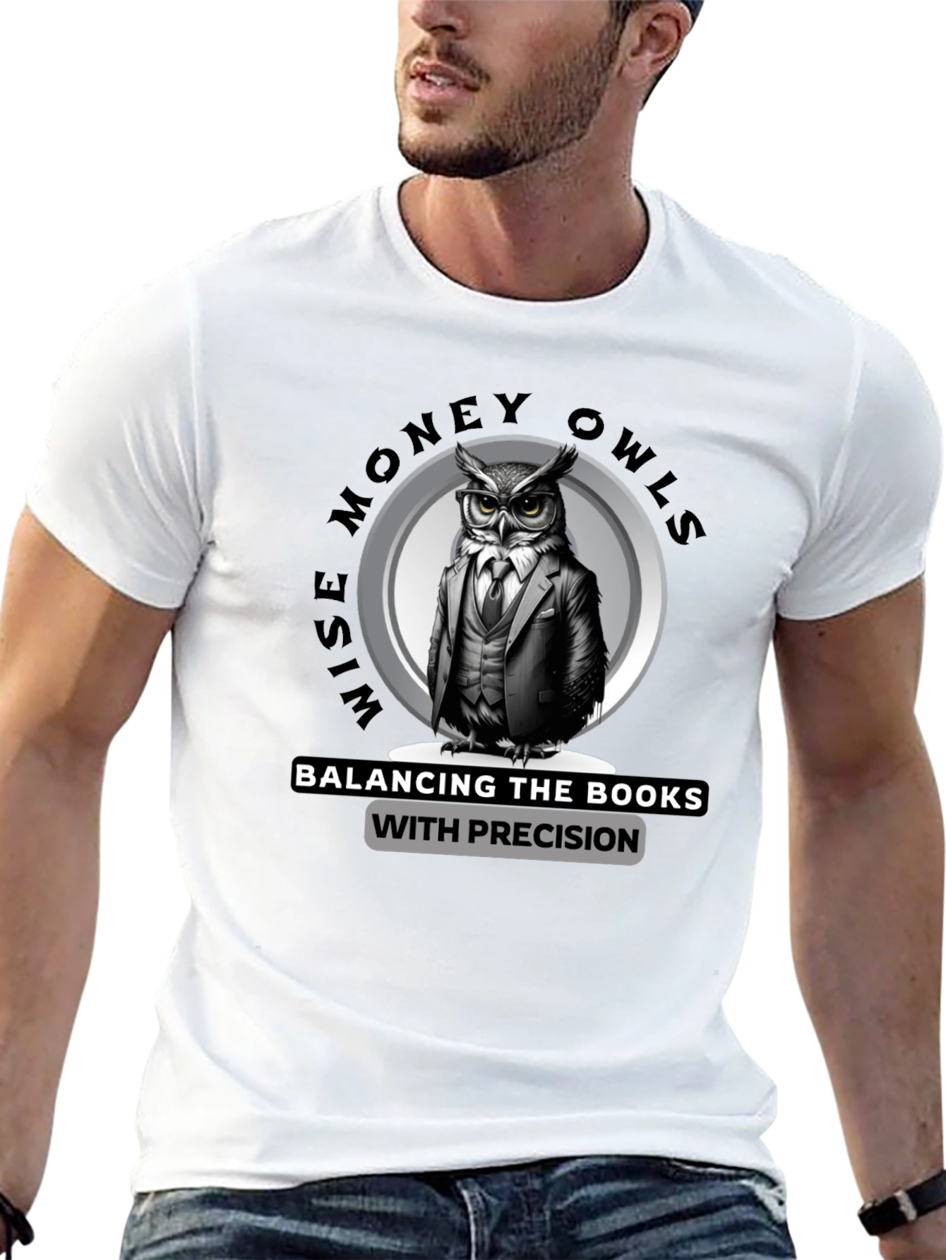 Wise Money Owls T-Shirt - Balancing Books With Precision