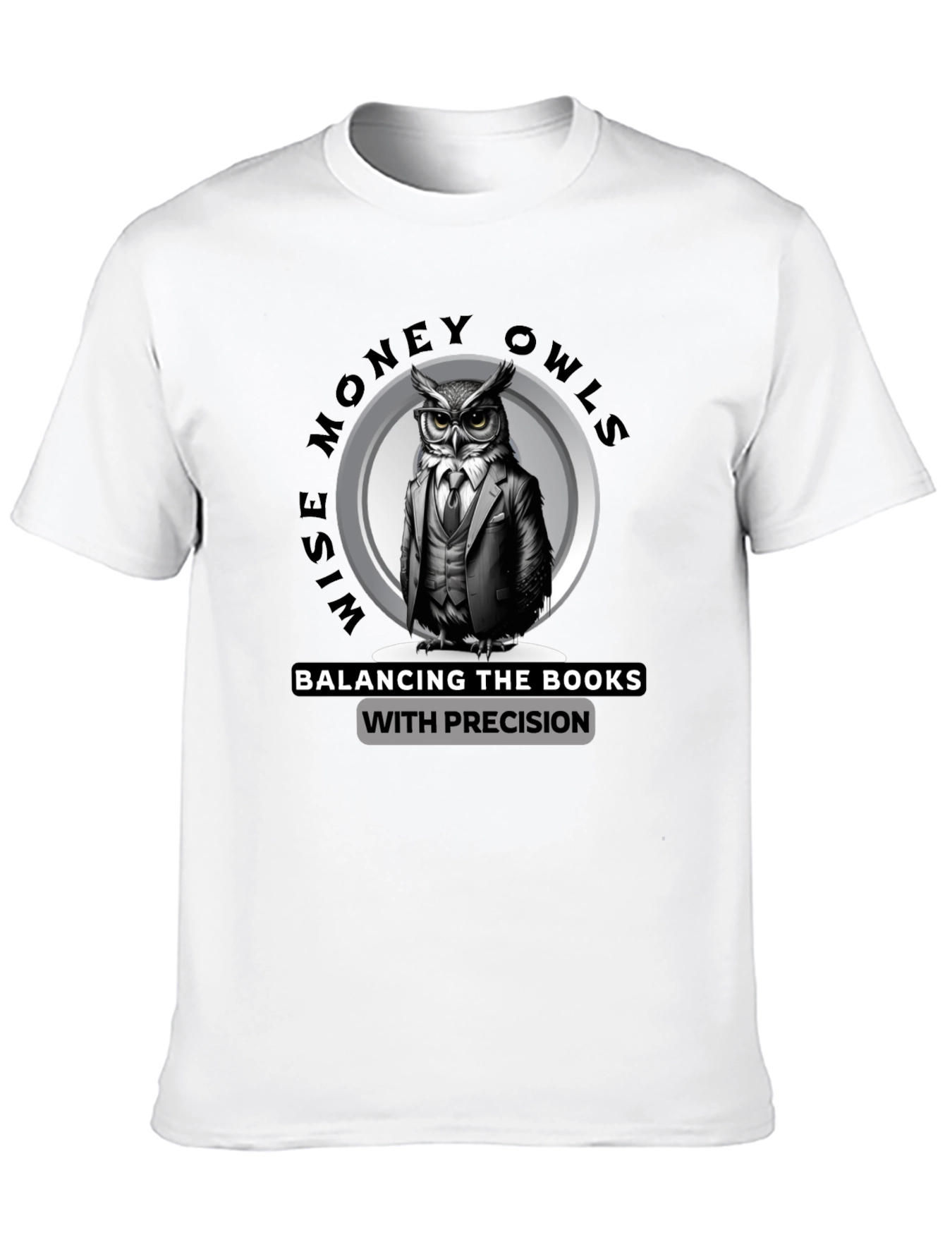 Wise Money Owls T-Shirt - Balancing Books With Precision