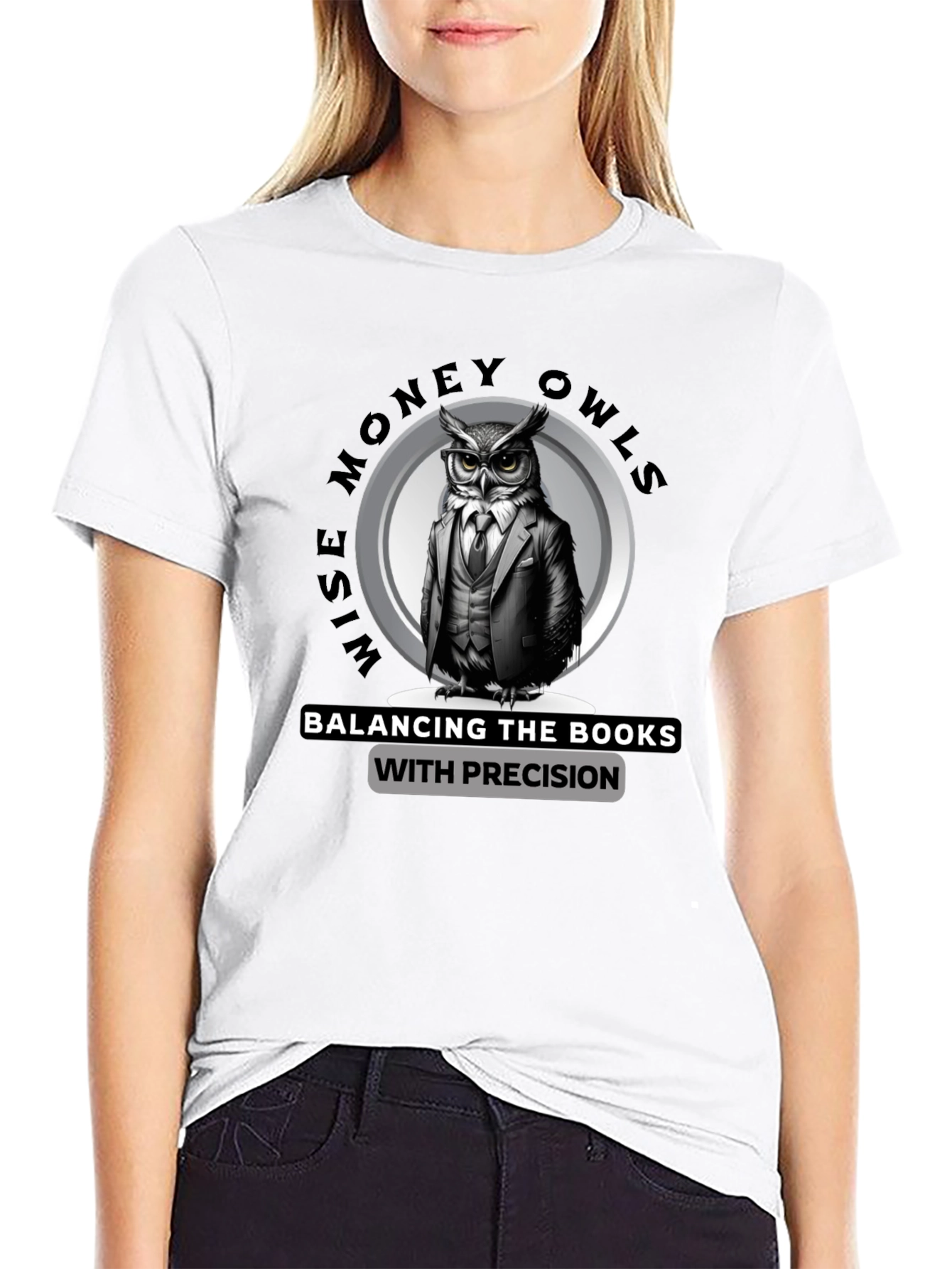 Wise Money Owls T-Shirt - Balancing Books With Precision