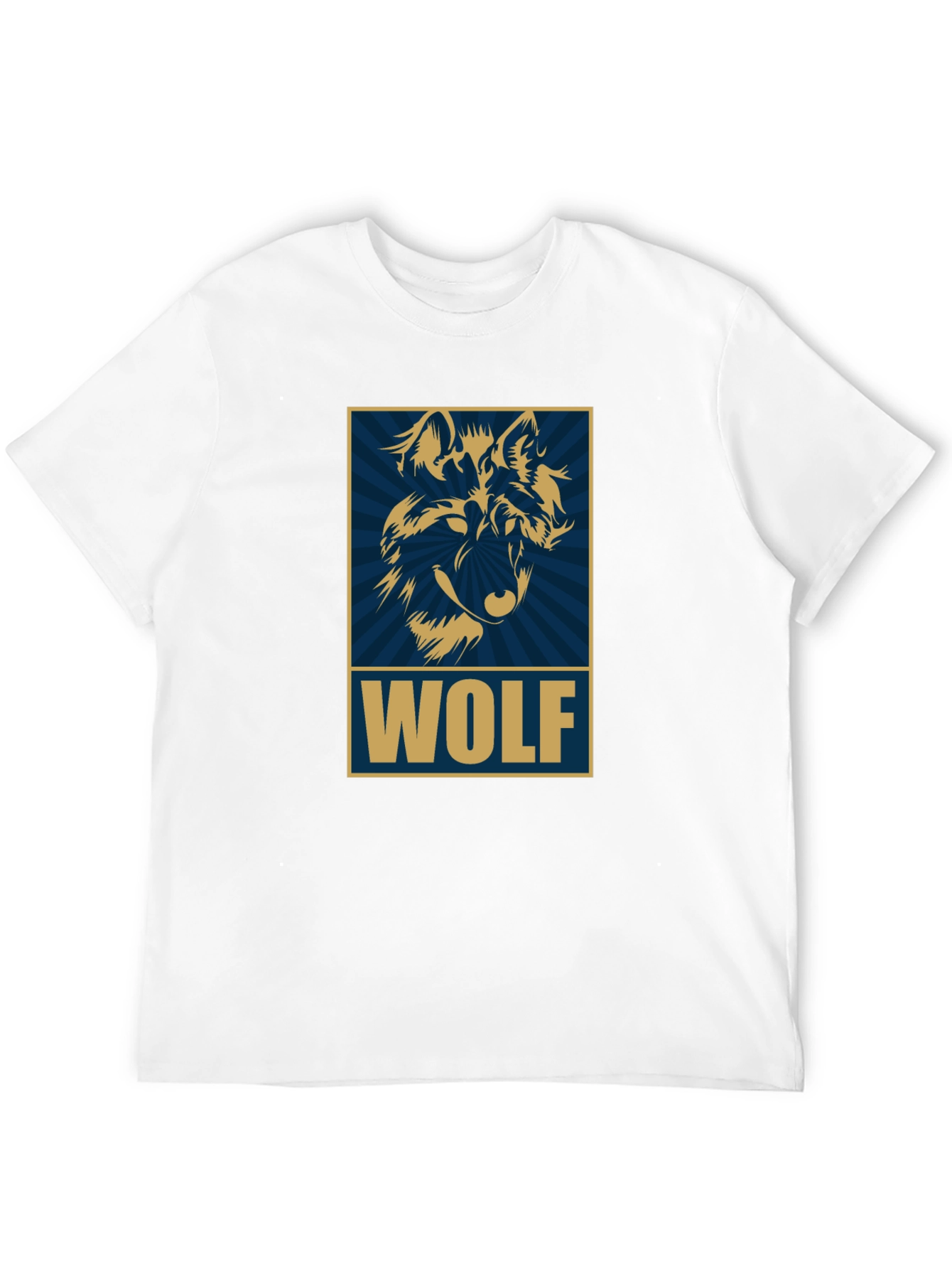 Wolf Graphic Print T-Shirt - Black