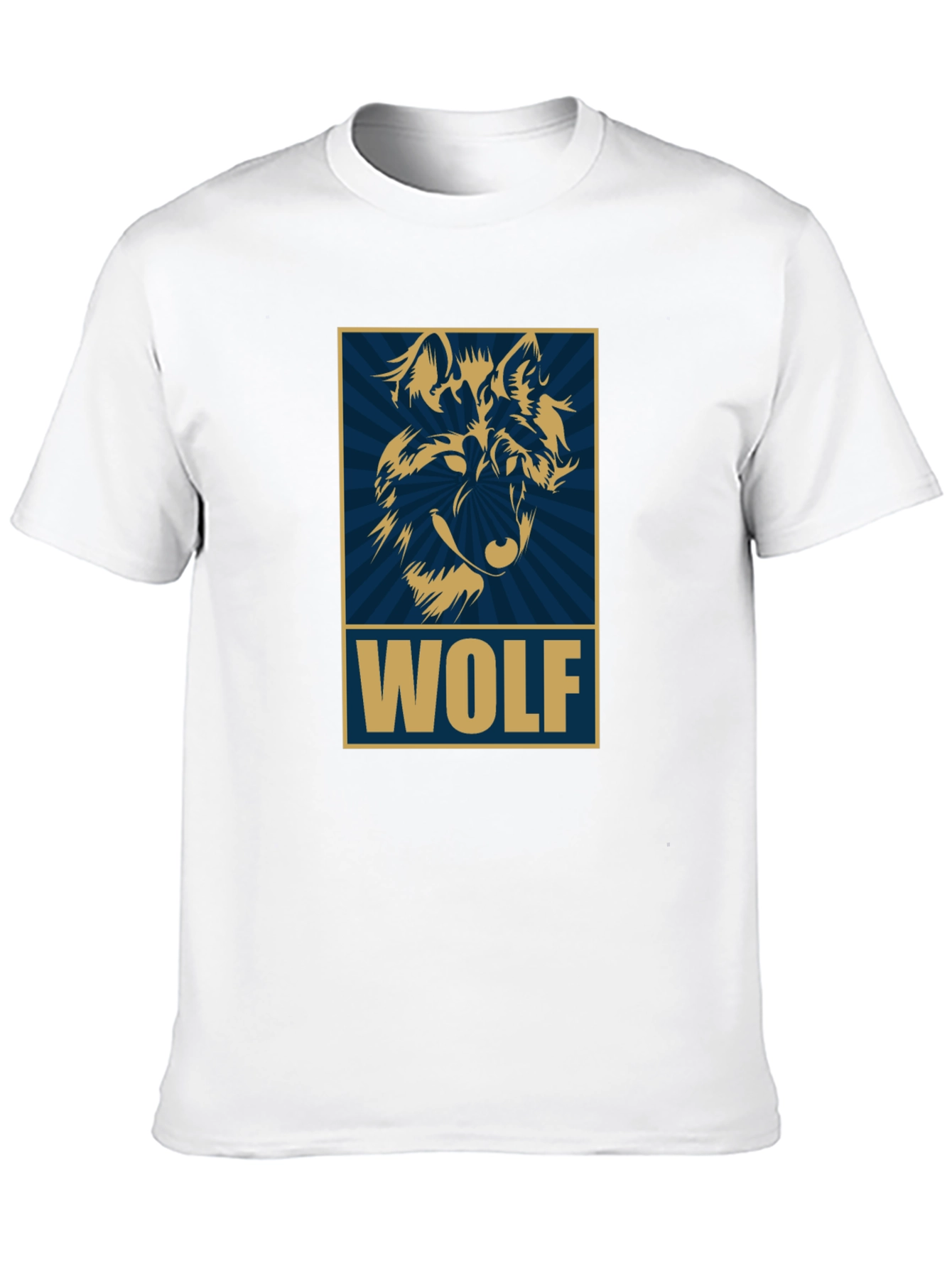 Wolf Graphic Print T-Shirt - Black