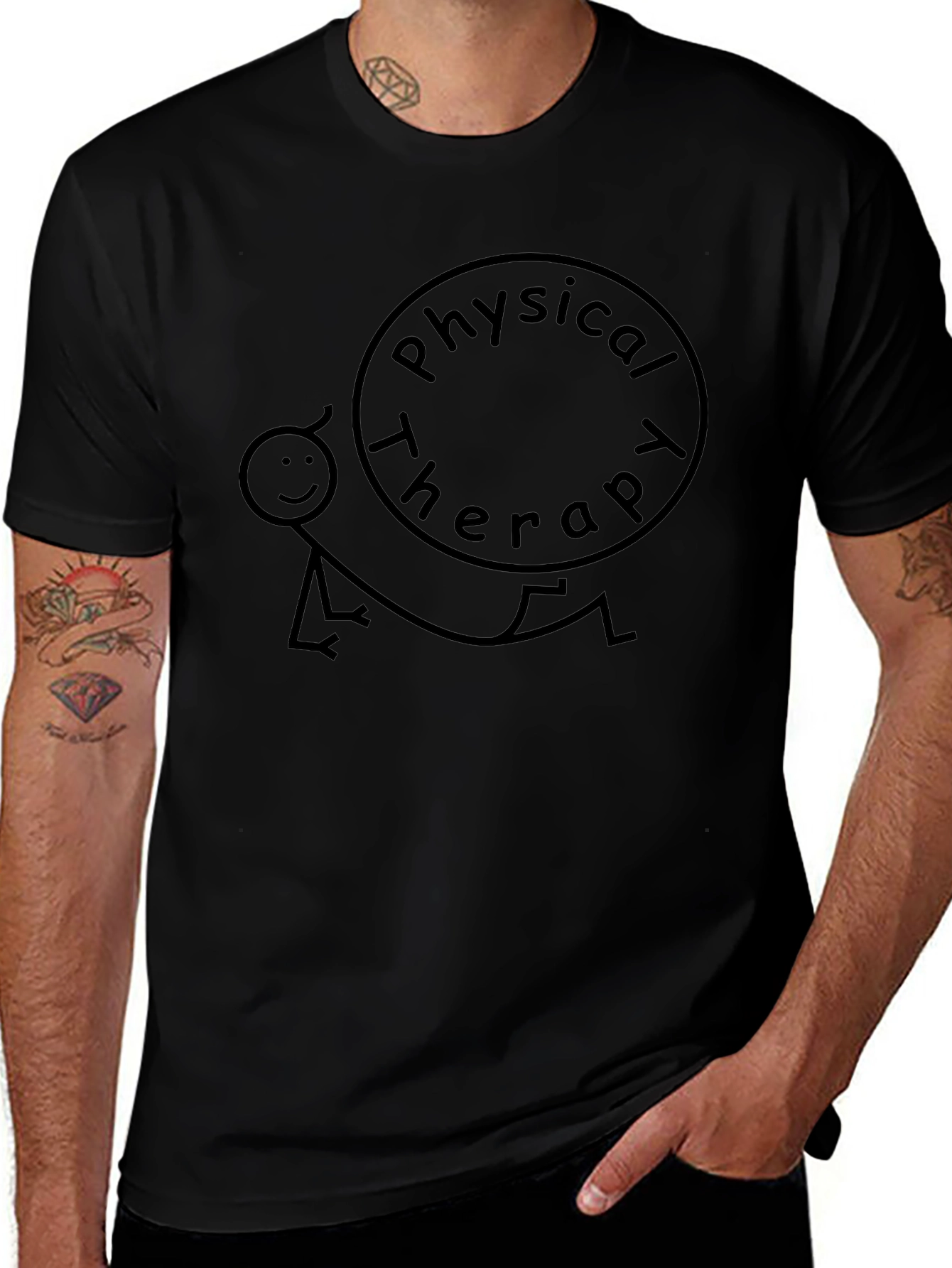 Physical Therapy Stick Figure Graphic Tee