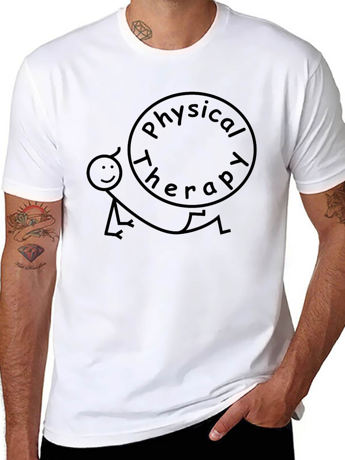 Physical Therapy Stick Figure Graphic Tee