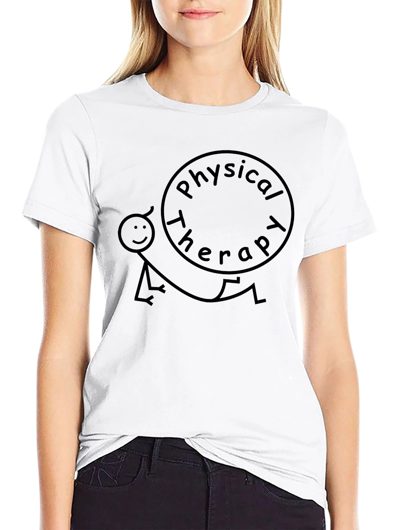 Physical Therapy Stick Figure Graphic Tee