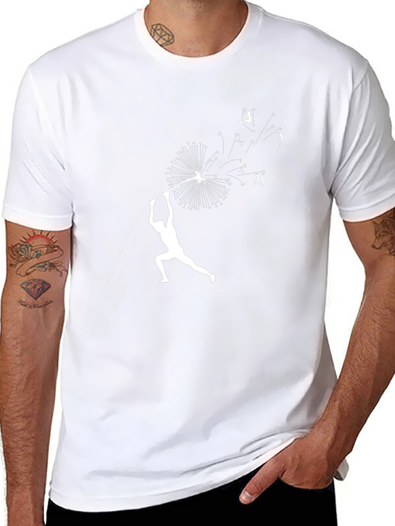 Dandelion Pole Vault Black T-Shirt