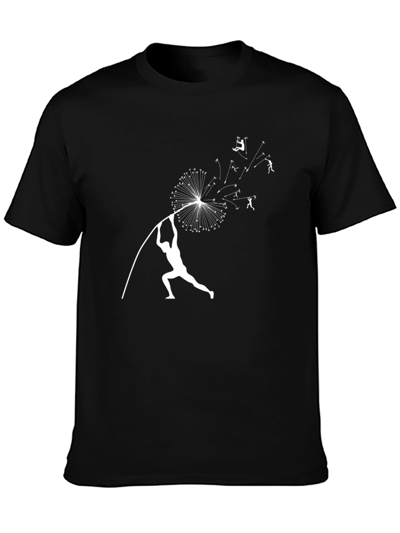Dandelion Pole Vault Black T-Shirt