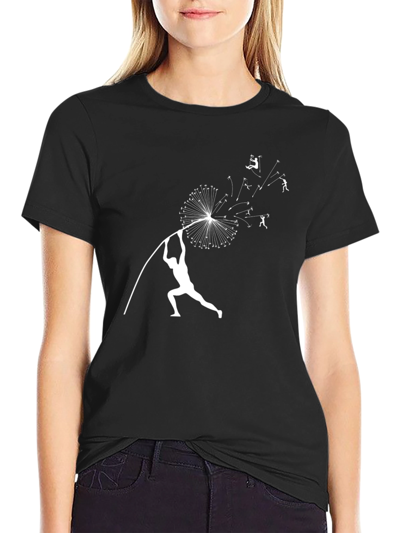 Dandelion Pole Vault Black T-Shirt