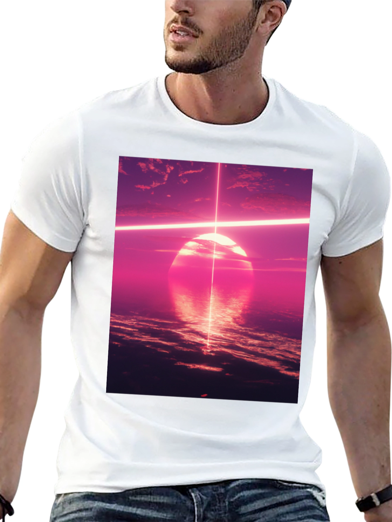 Sunset Laser Graphic Tee