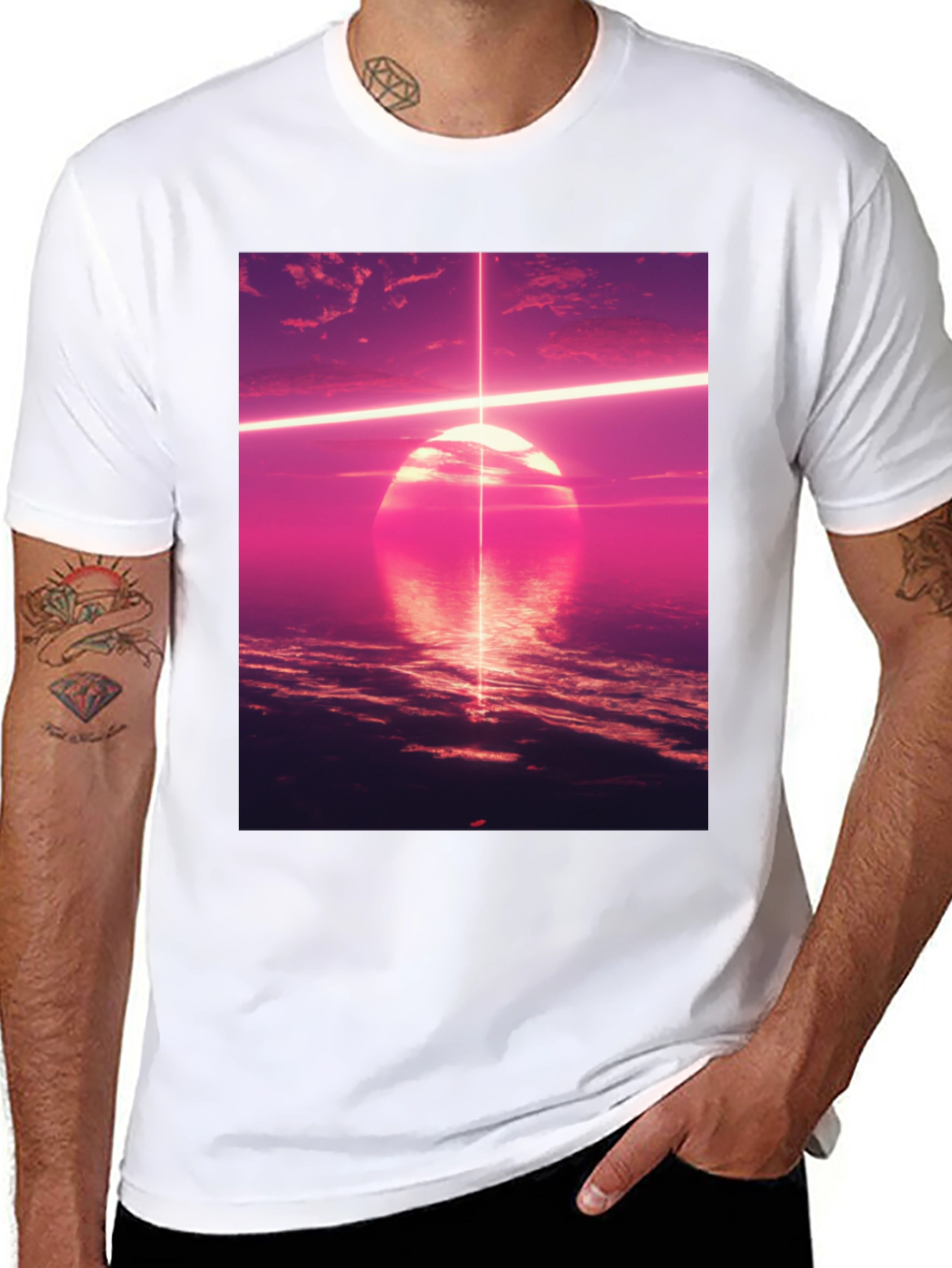 Sunset Laser Graphic Tee