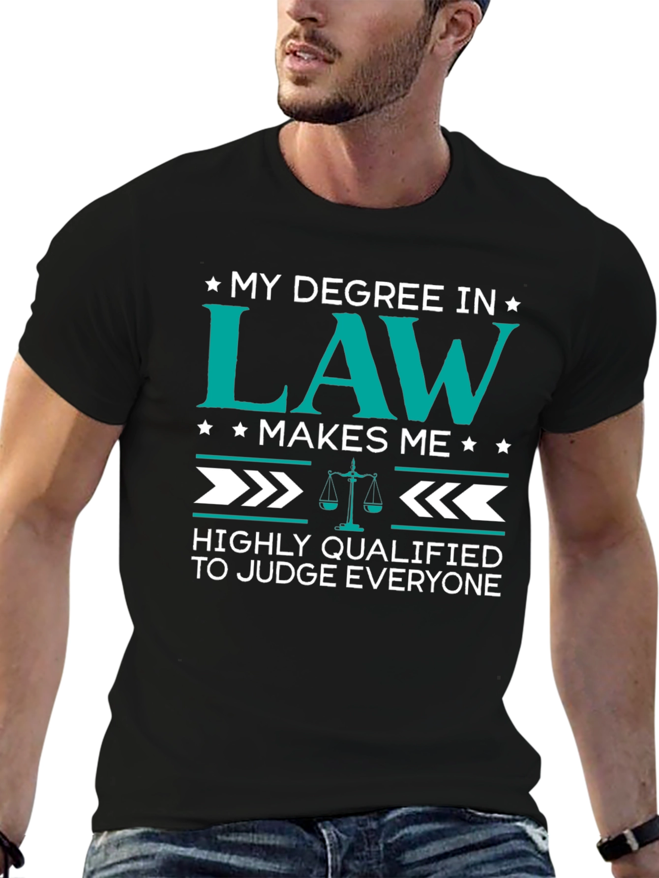 Law Degree Humor T-Shirt - Judge Everyone