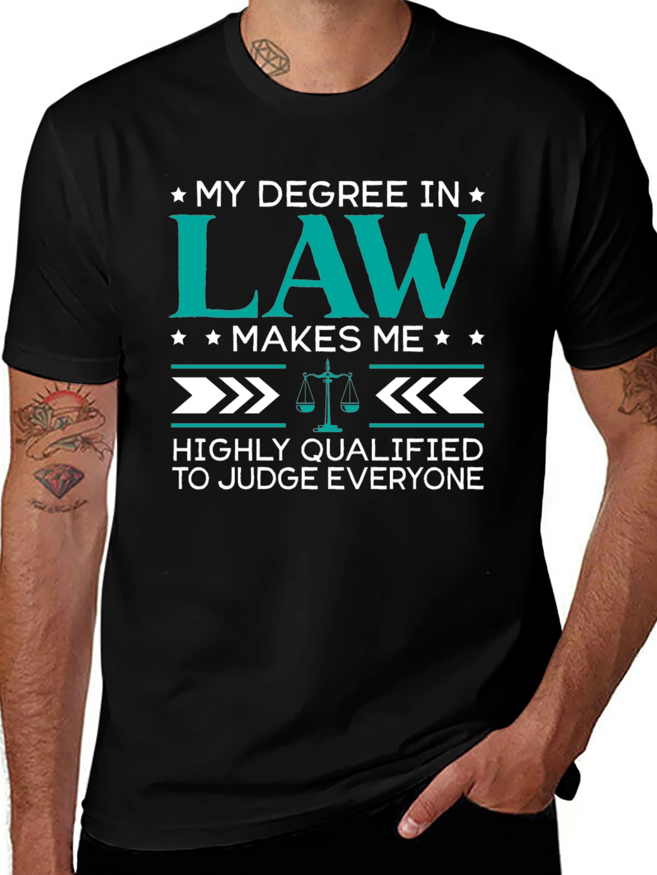 Law Degree Humor T-Shirt - Judge Everyone