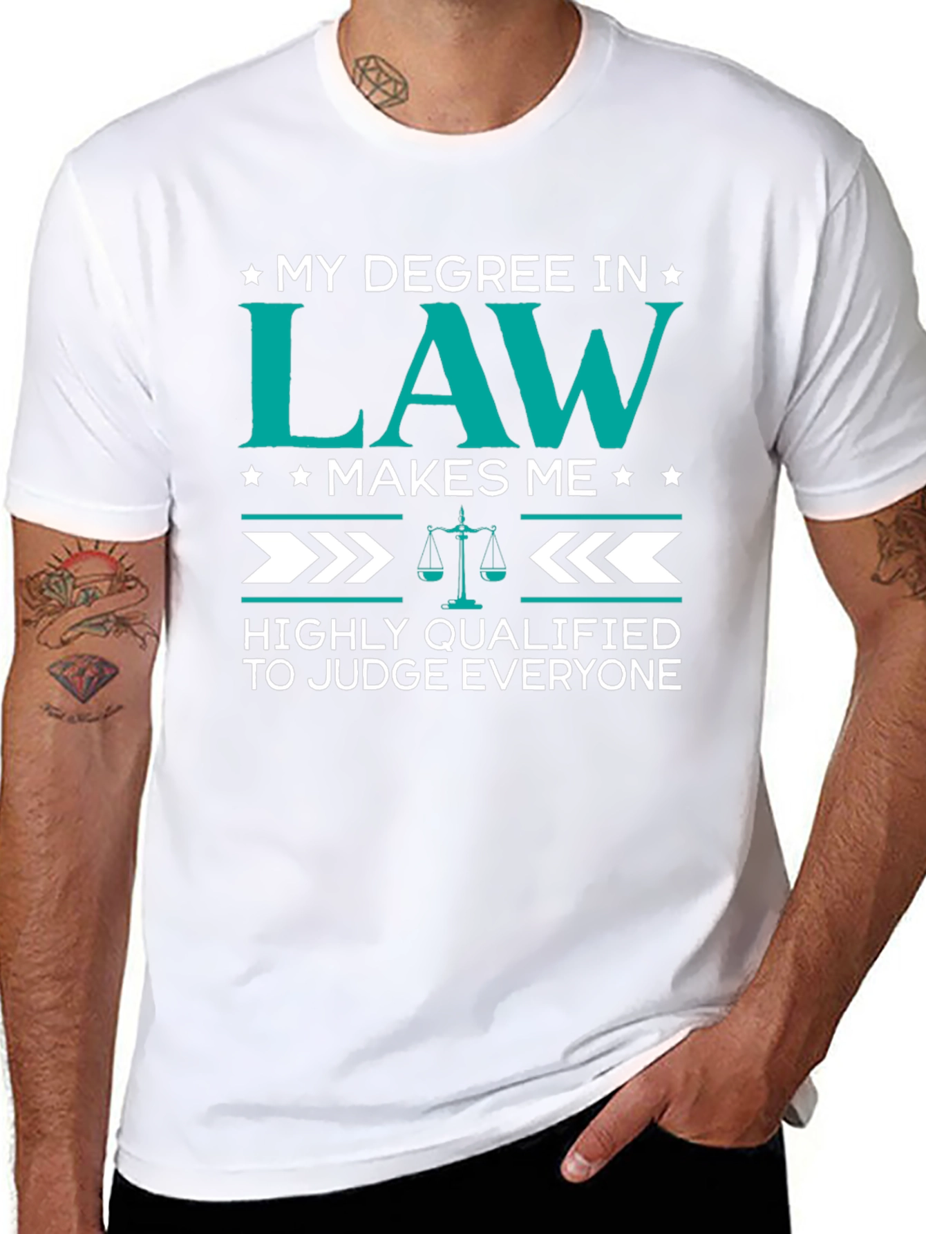 Law Degree Humor T-Shirt - Judge Everyone
