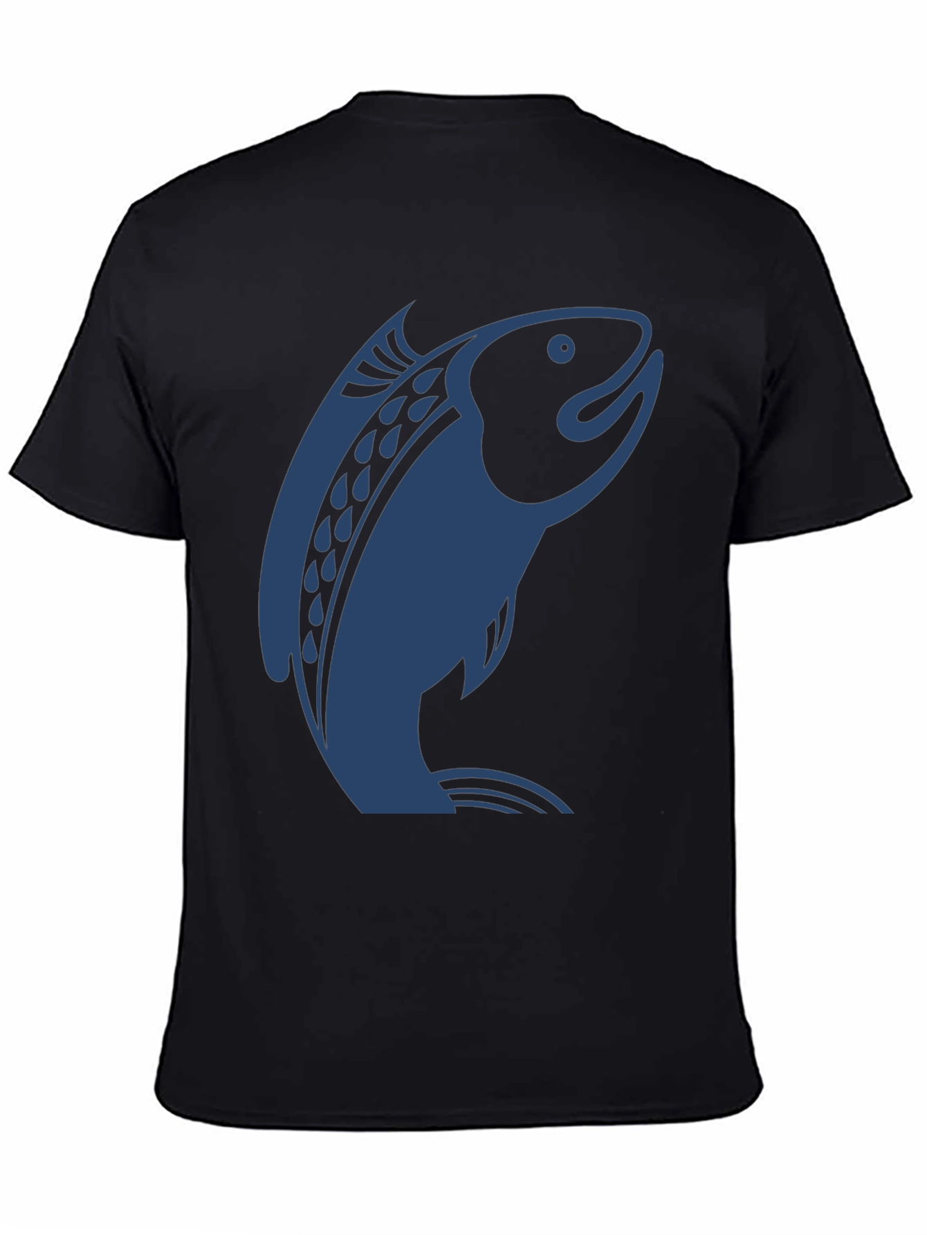 Salmon Graphic Print T-Shirt - Modern Style
