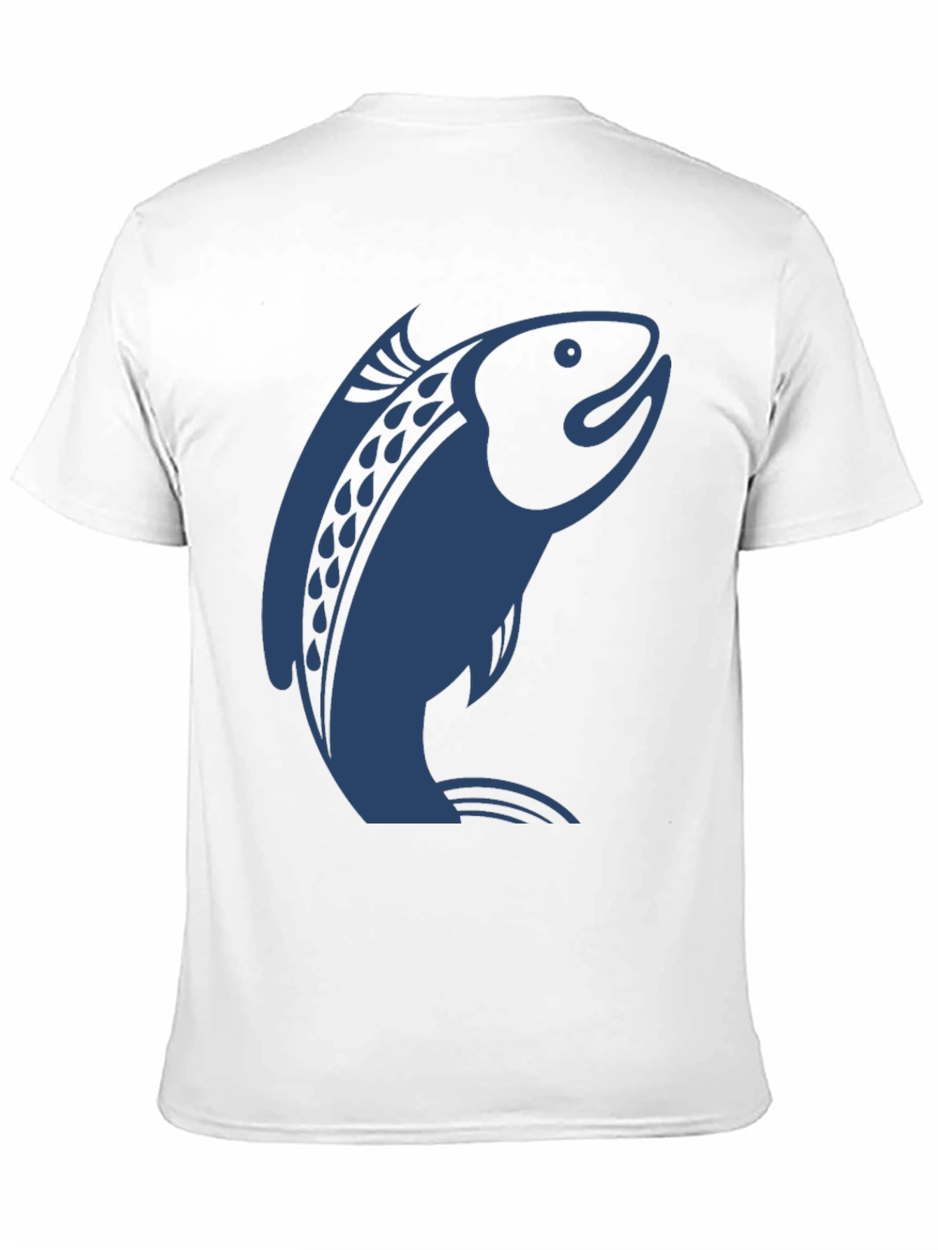 Salmon Graphic Print T-Shirt - Modern Style