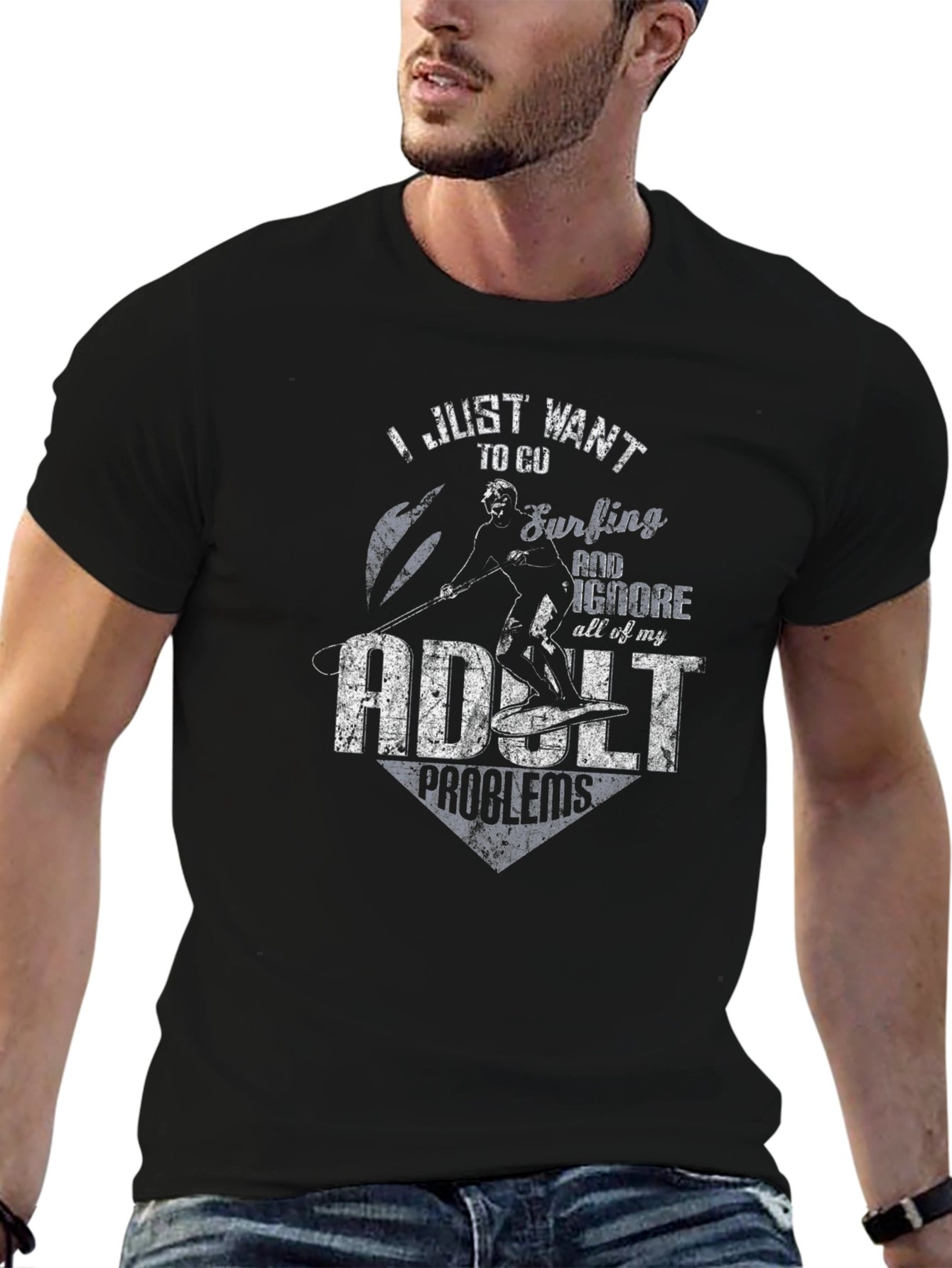 Surfing Adult Problems T-Shirt