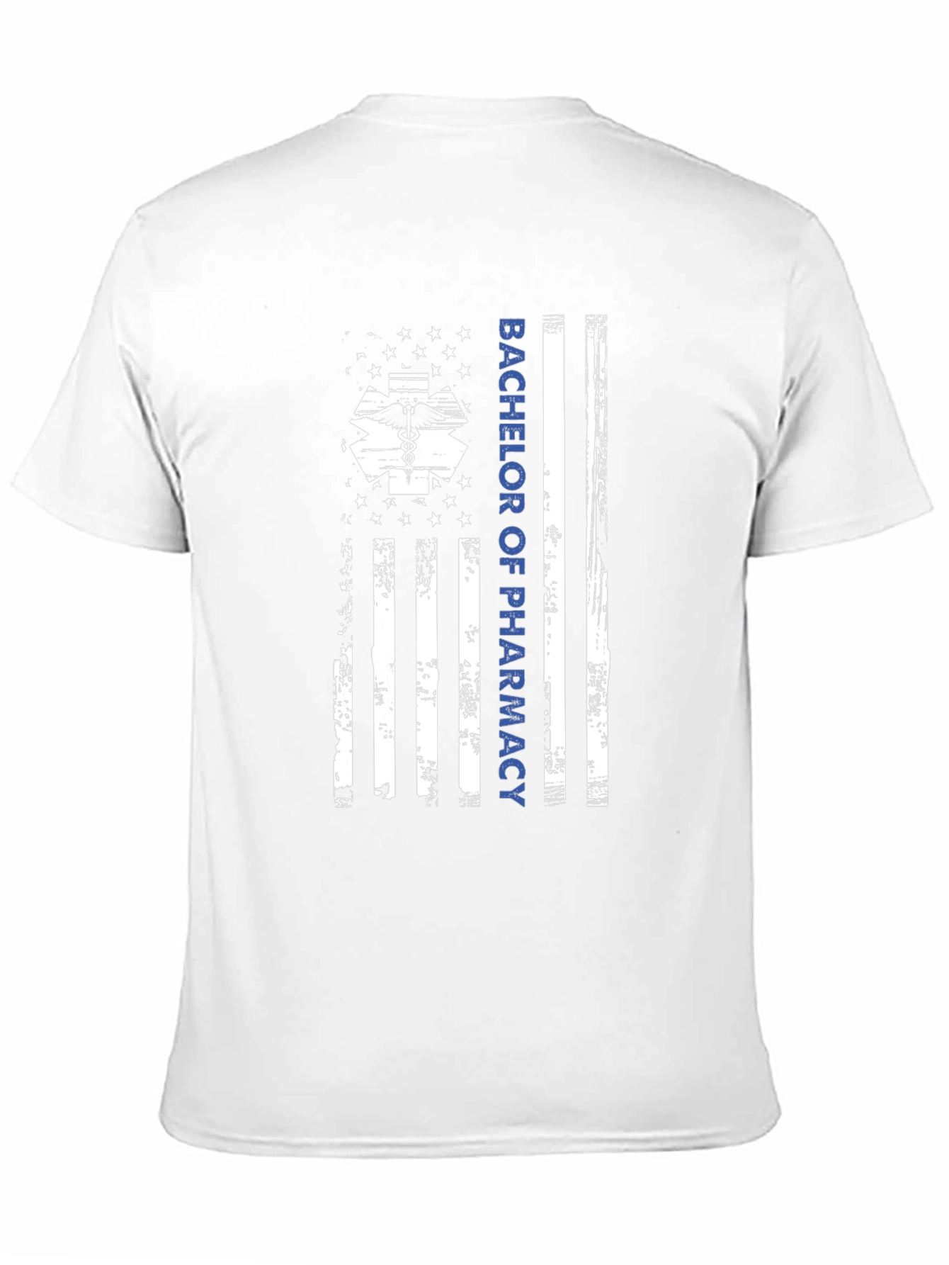 Bachelor of Pharmacy USA Flag Graphic T-Shirt