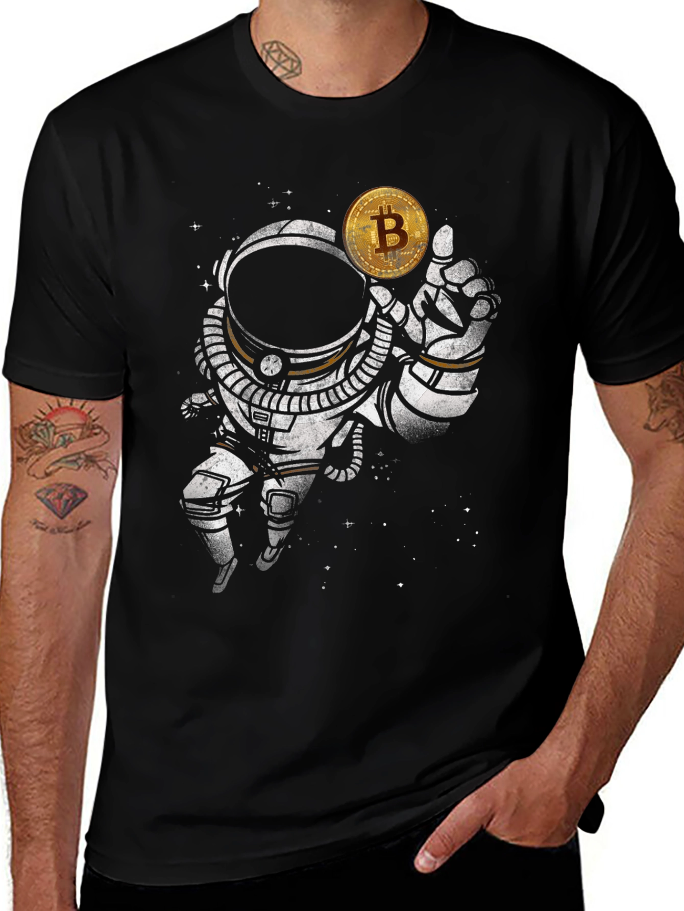 Bitcoin Astronaut T-Shirt - Crypto Space Explorer
