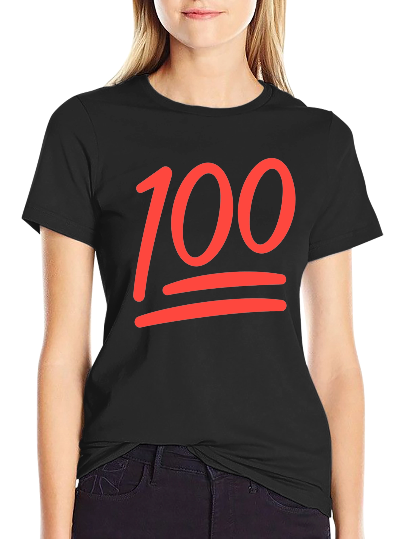 100 Emoji Black T-Shirt