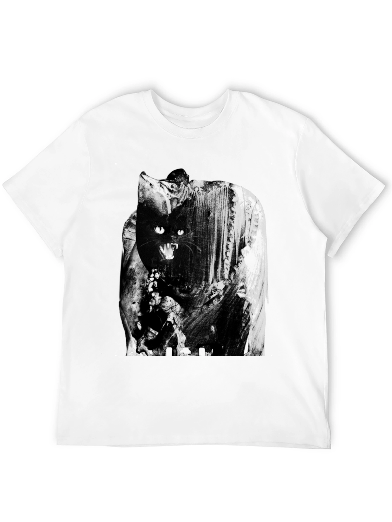 Mens Black Cat Graphic Tee