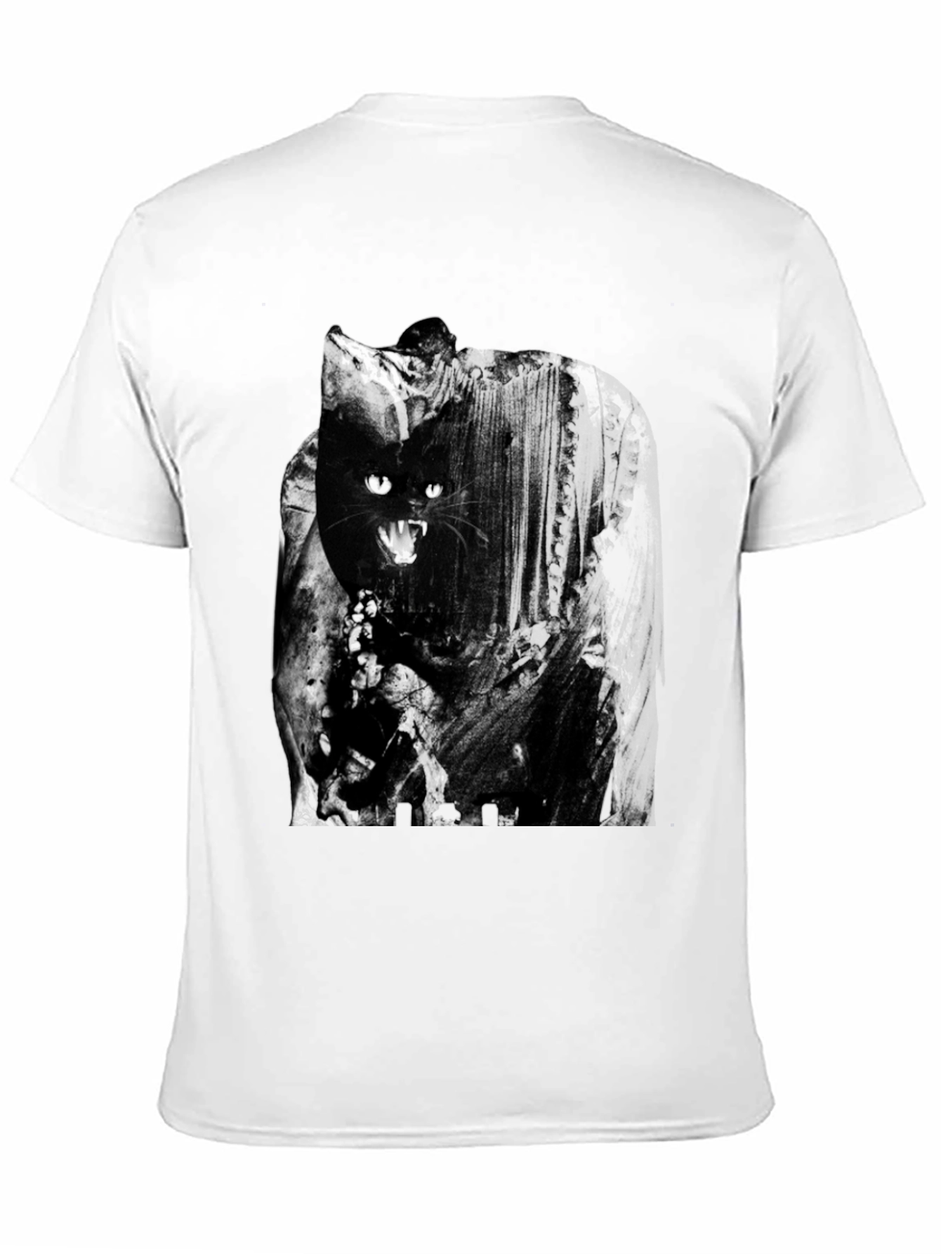 Mens Black Cat Graphic Tee