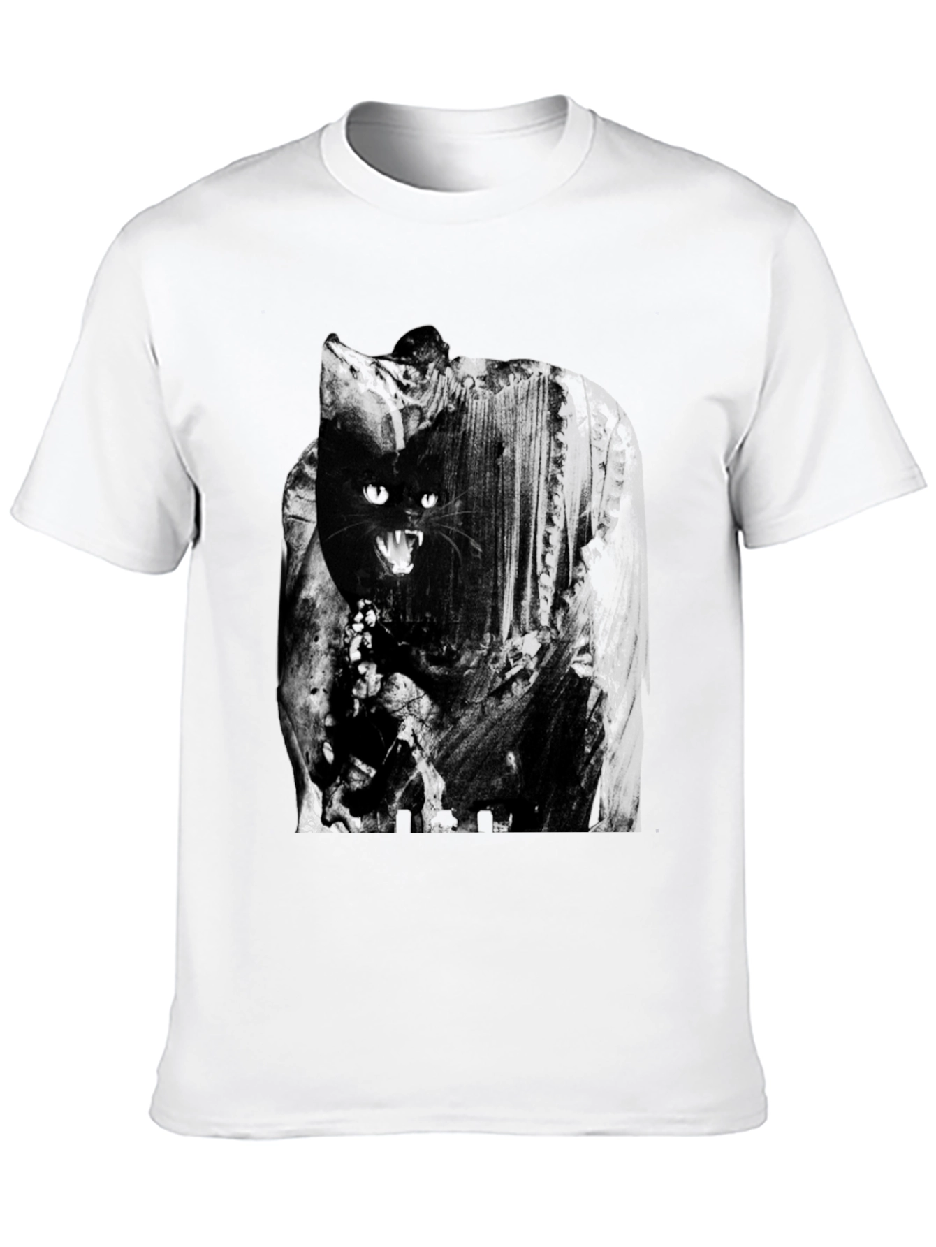 Mens Black Cat Graphic Tee