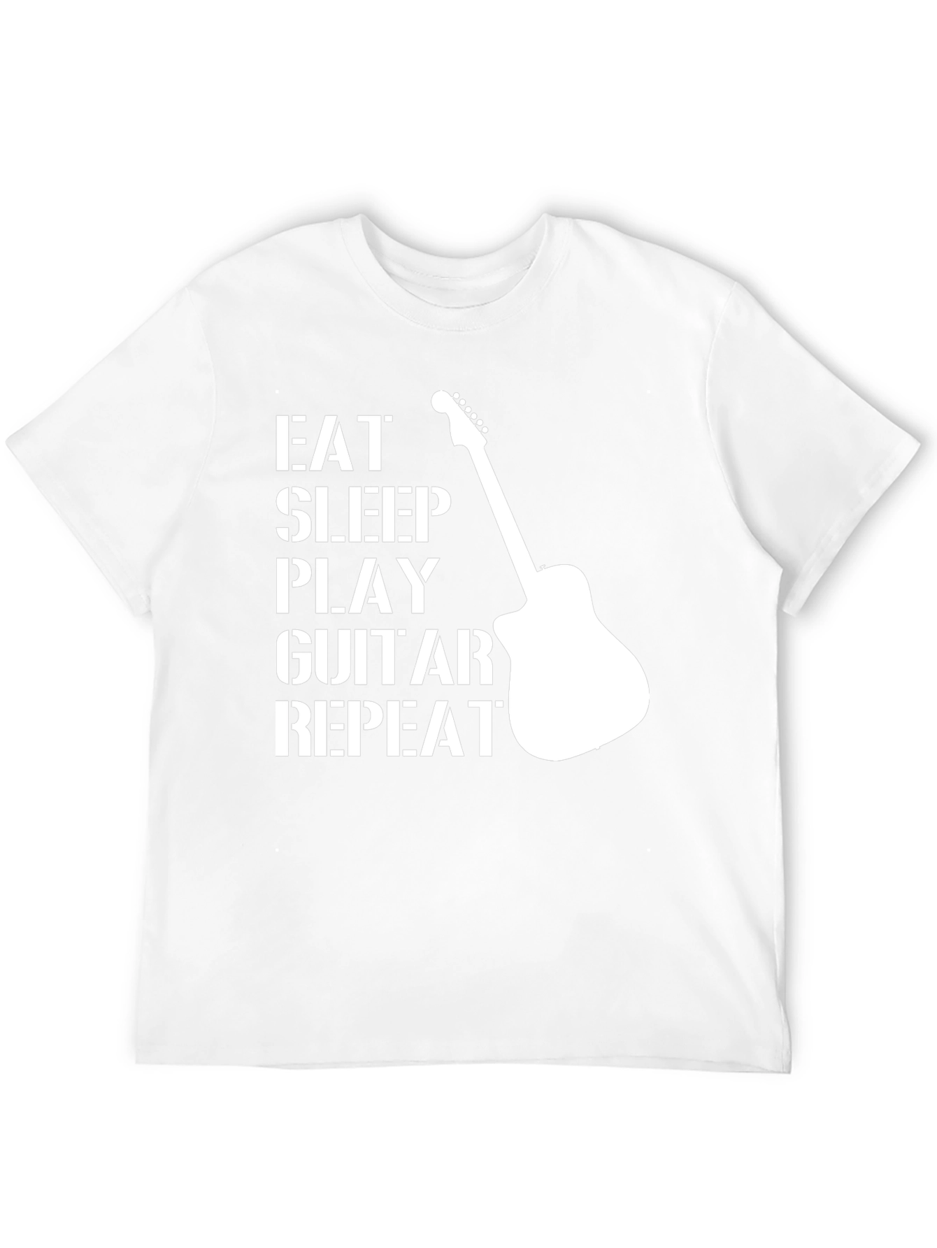Eat Sleep Play Guitar Repeat Black T-Shirt