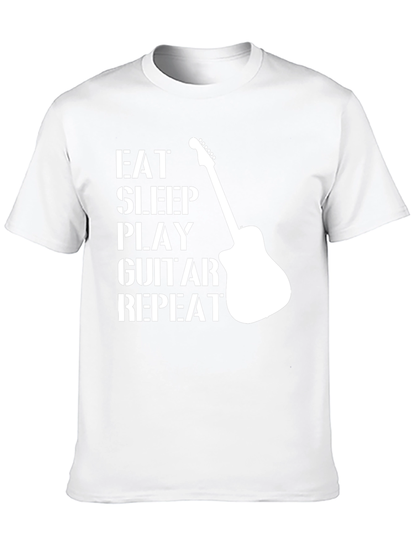 Eat Sleep Play Guitar Repeat Black T-Shirt