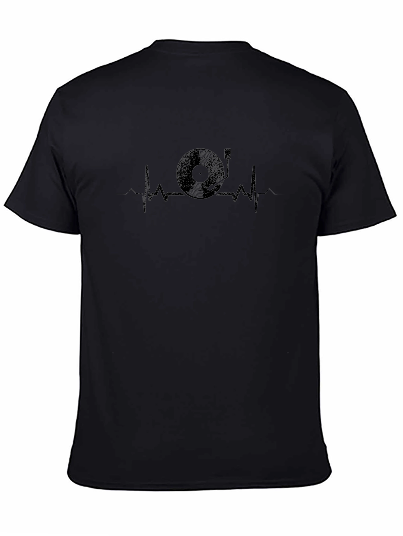 Vinyl Record Heartbeat Graphic T-Shirt