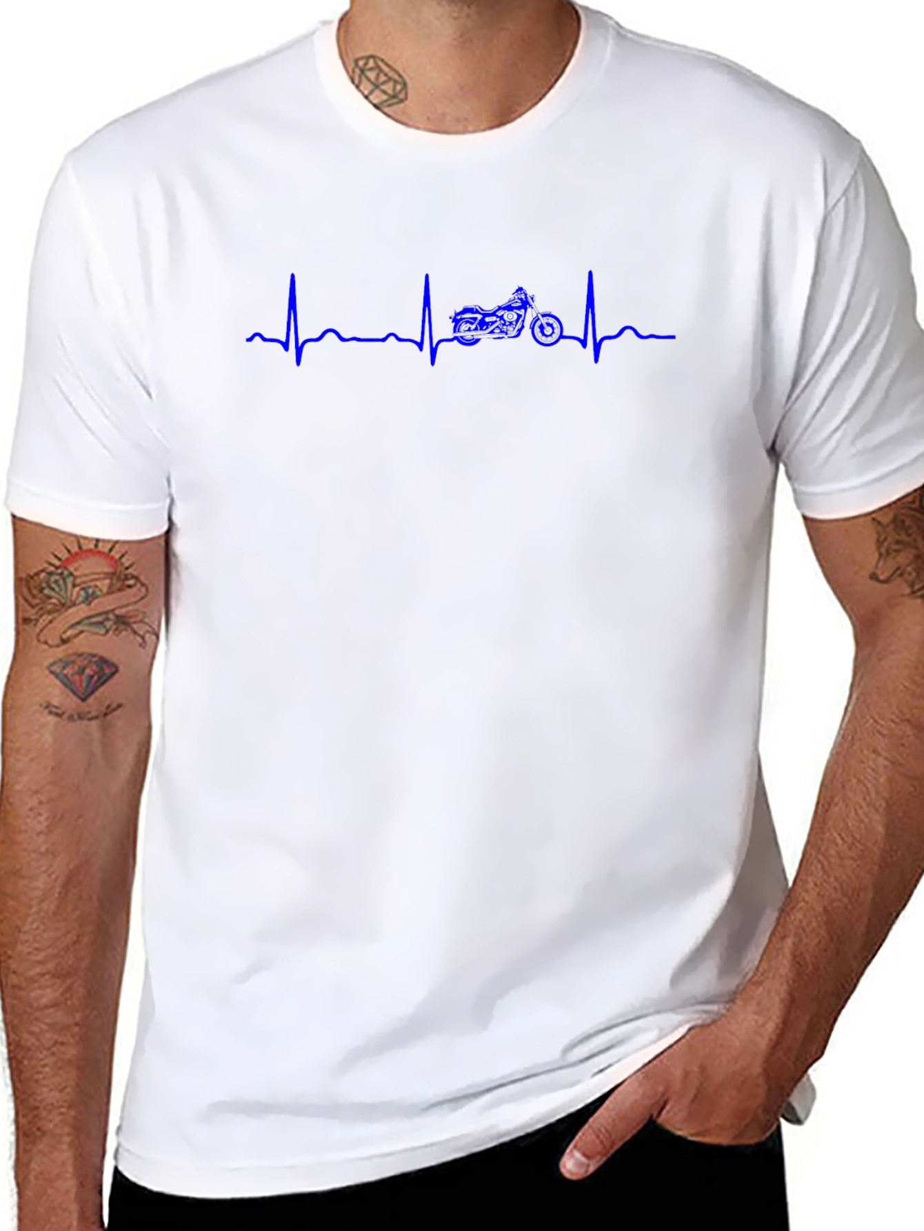 Motorcycle Heartbeat T-Shirt - Biker Life Style