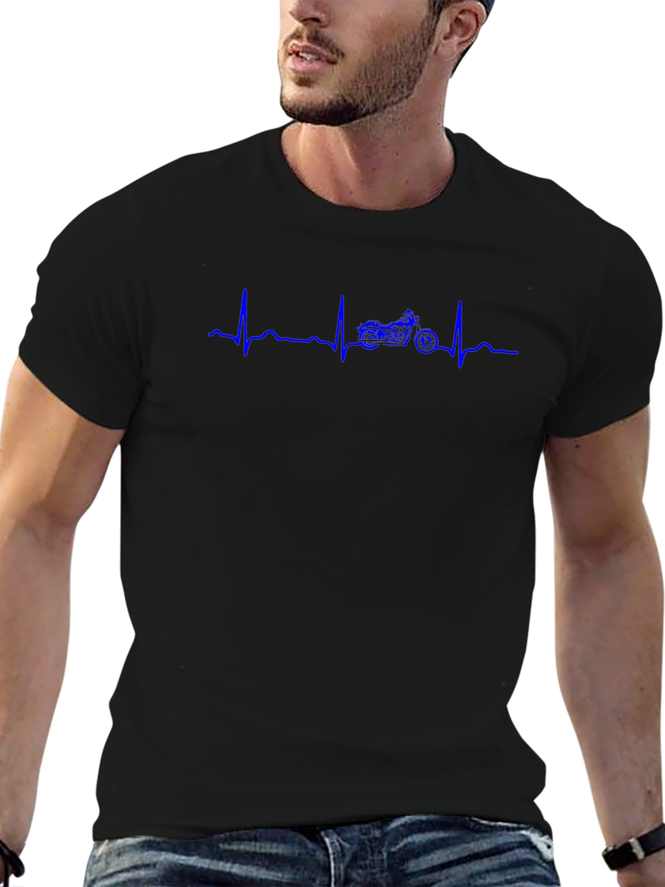 Motorcycle Heartbeat T-Shirt - Biker Life Style