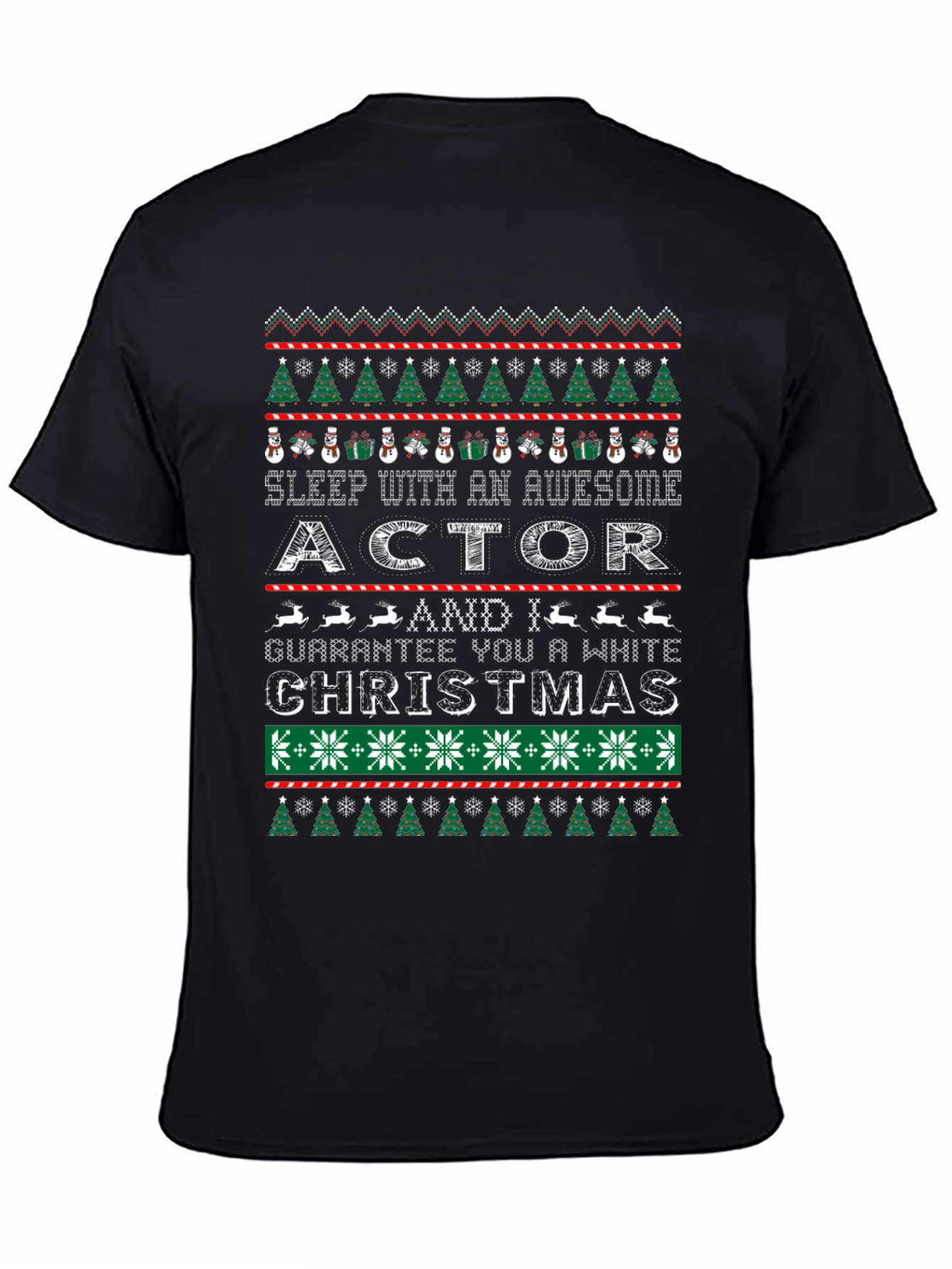 Awesome Actor White Christmas Ugly Sweater T-Shirt