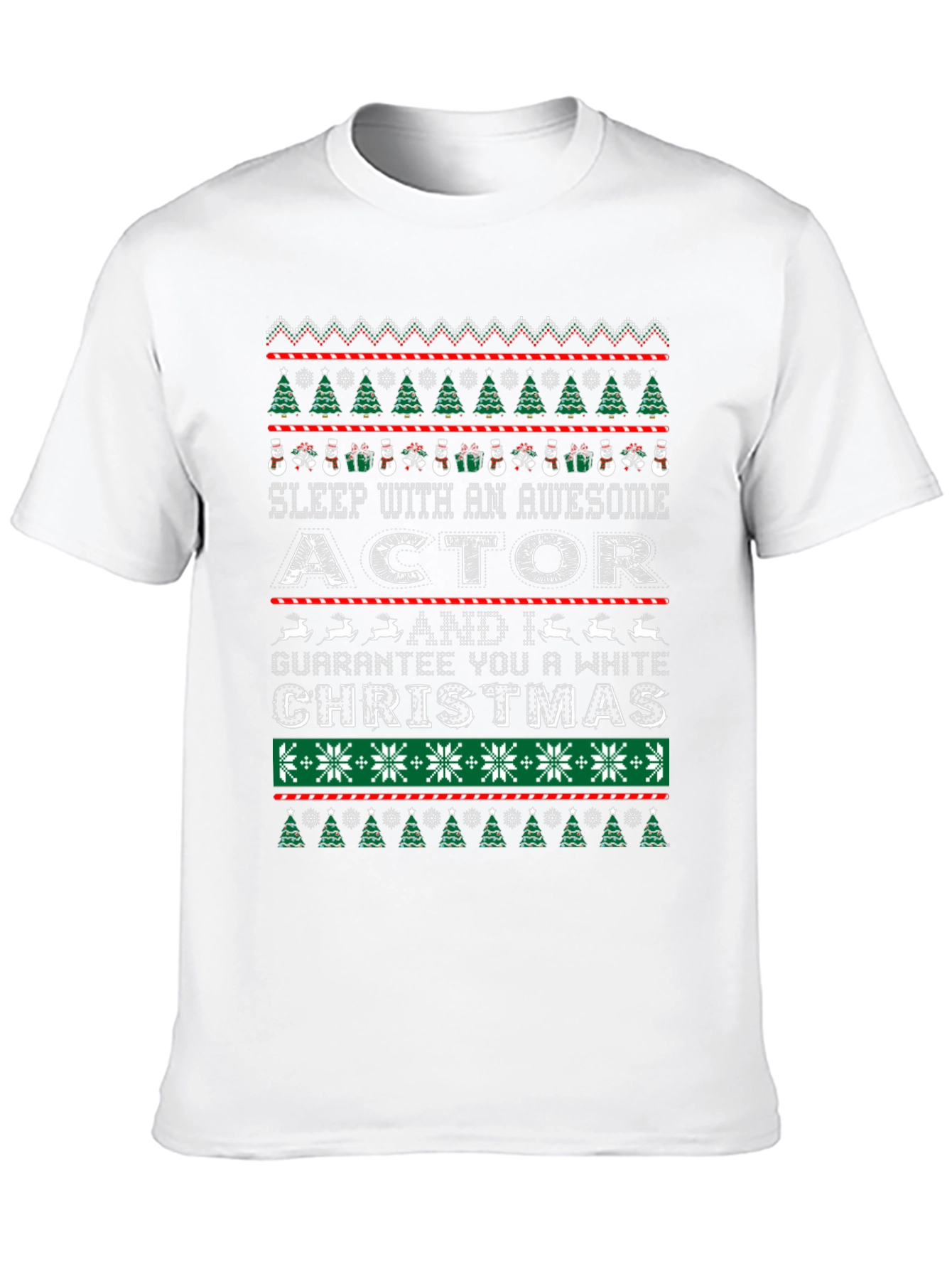Awesome Actor White Christmas Ugly Sweater T-Shirt