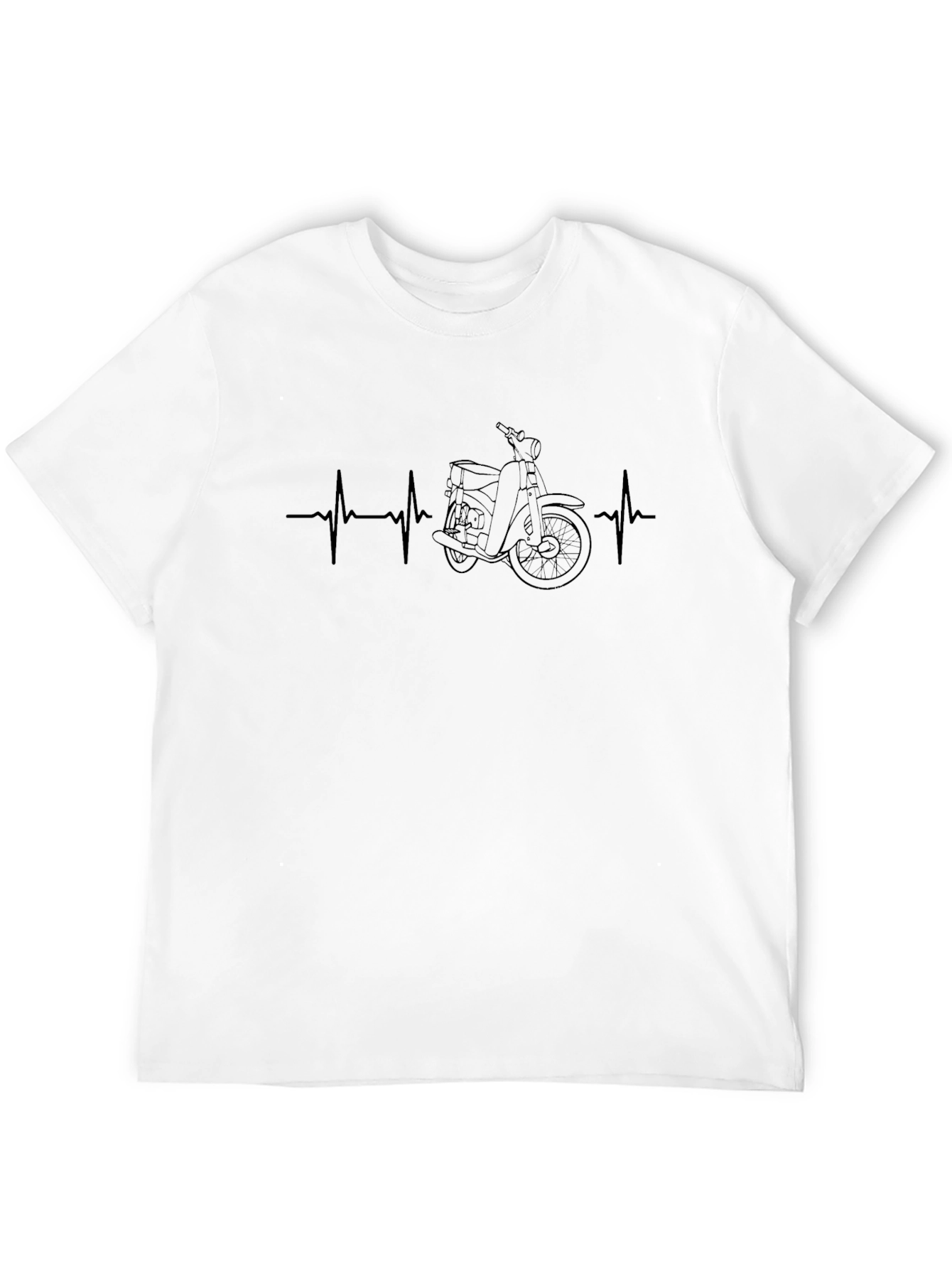 Motorcycle Heartbeat Graphic T-Shirt