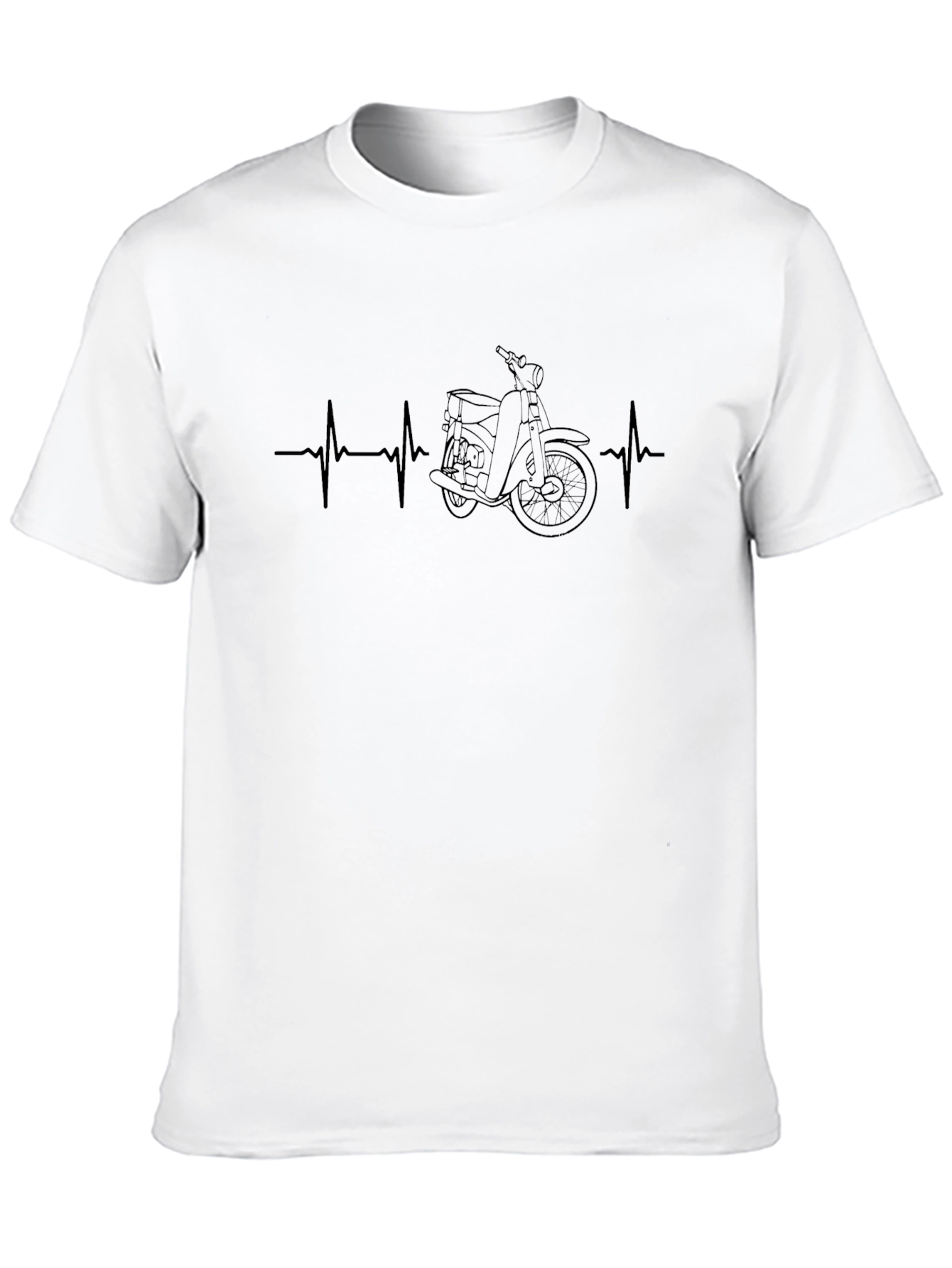 Motorcycle Heartbeat Graphic T-Shirt