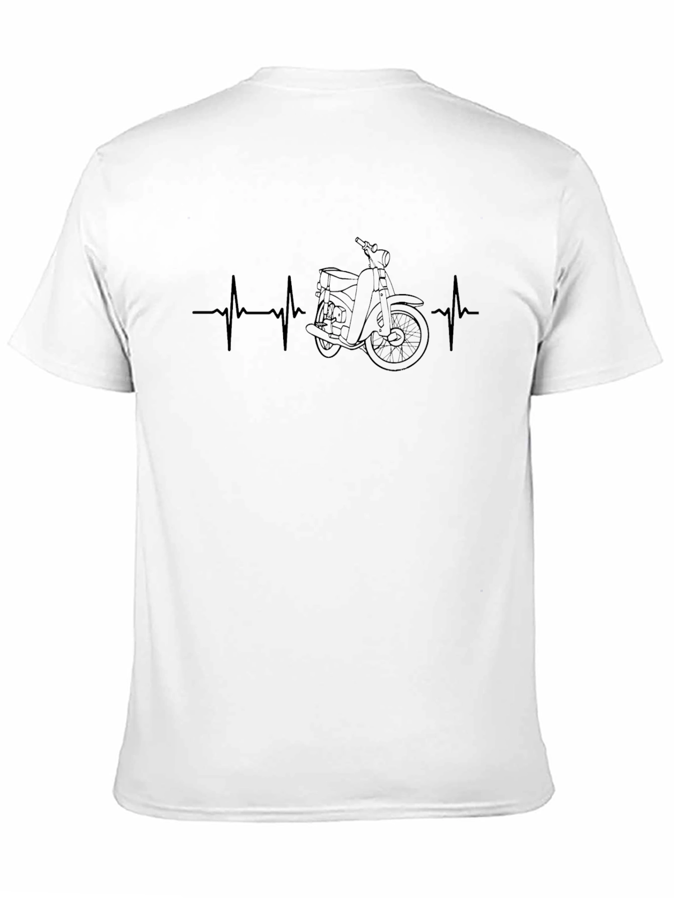 Motorcycle Heartbeat Graphic T-Shirt