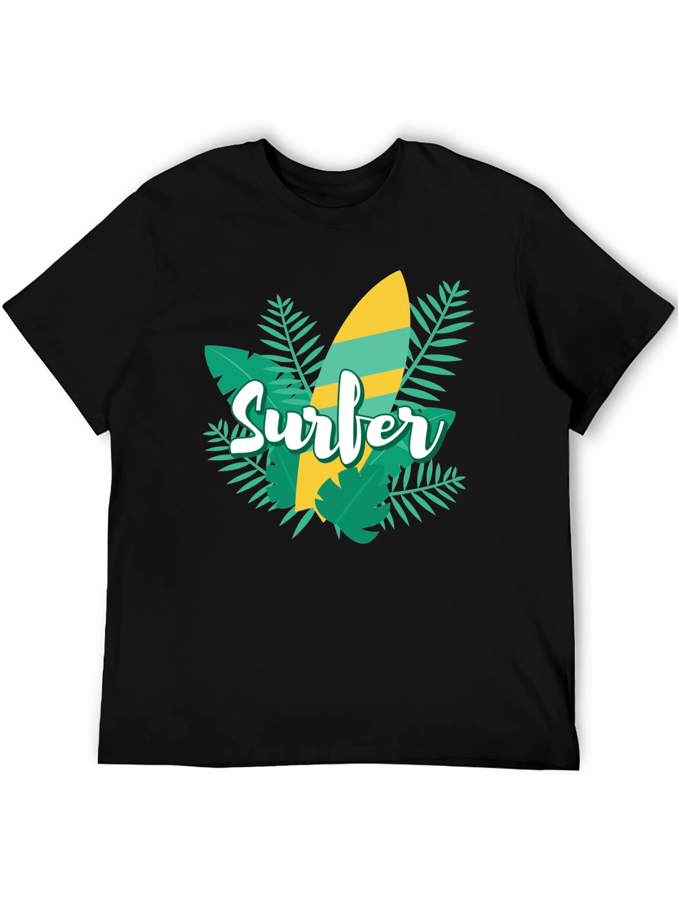 Surfer Graphic Tee - Tropical Surfboard Design