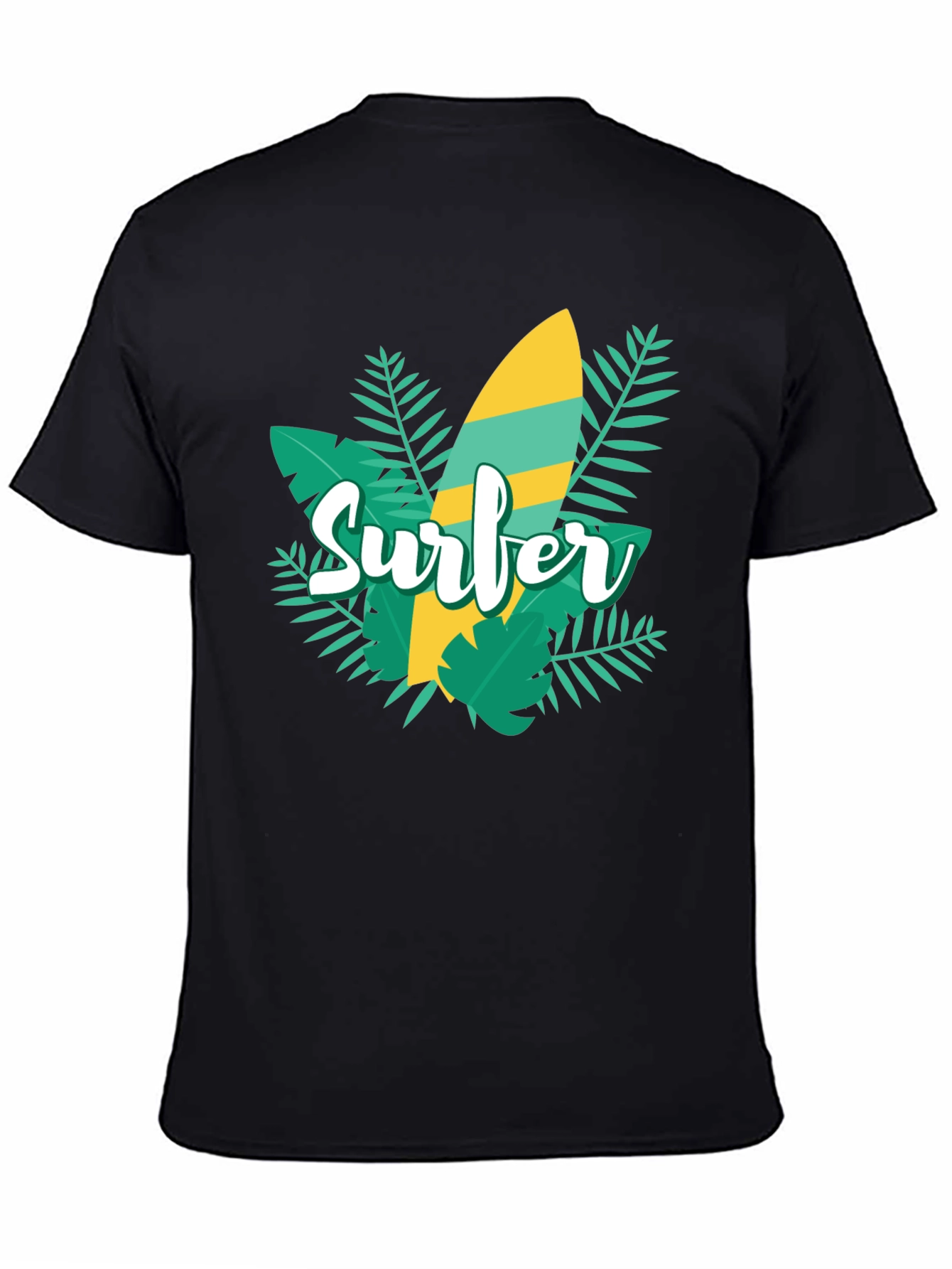 Surfer Graphic Tee - Tropical Surfboard Design