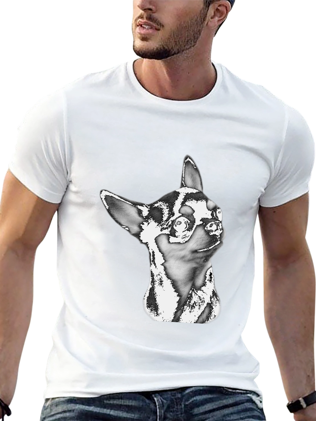 Chihuahua Graphic Black T-Shirt