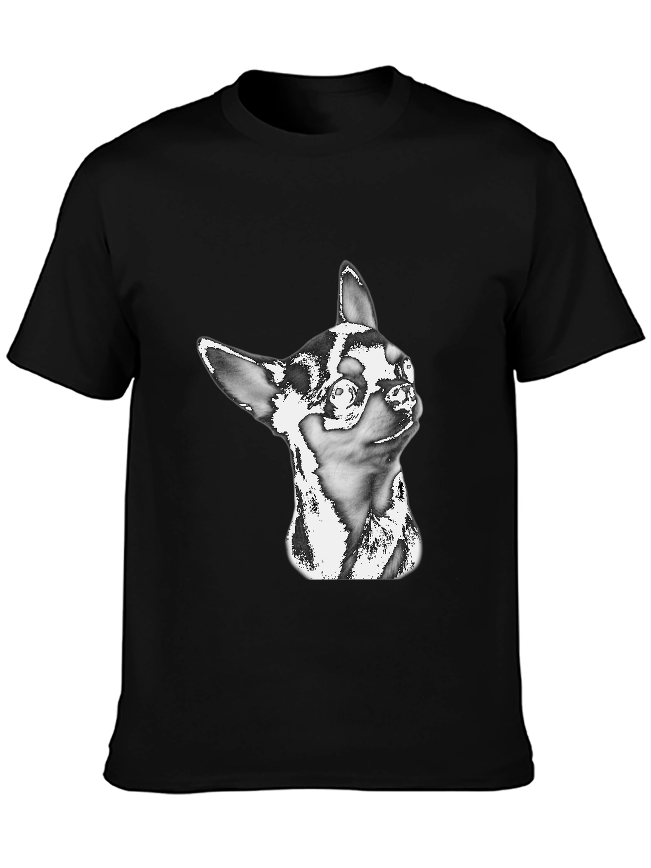 Chihuahua Graphic Black T-Shirt