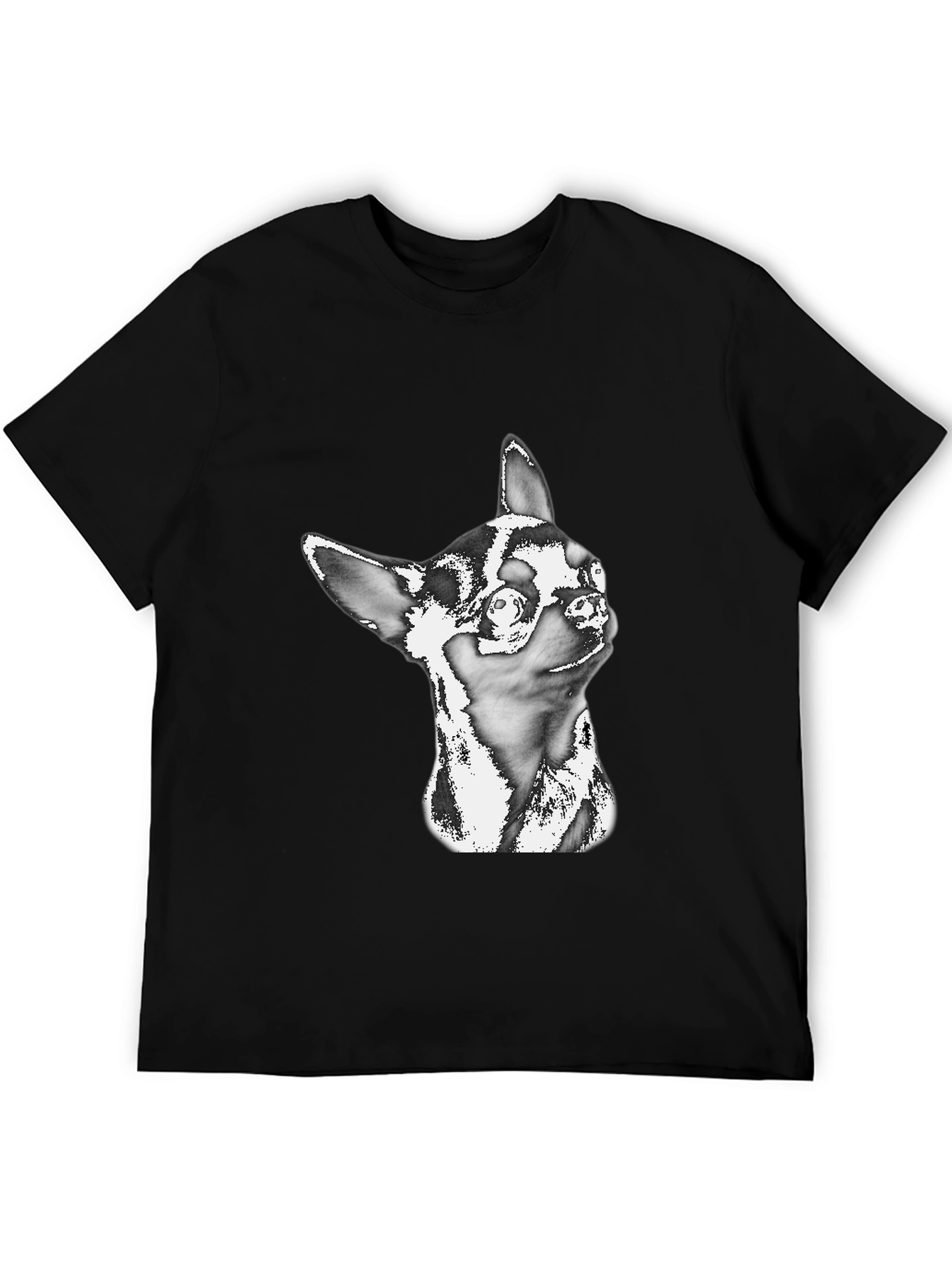 Chihuahua Graphic Black T-Shirt